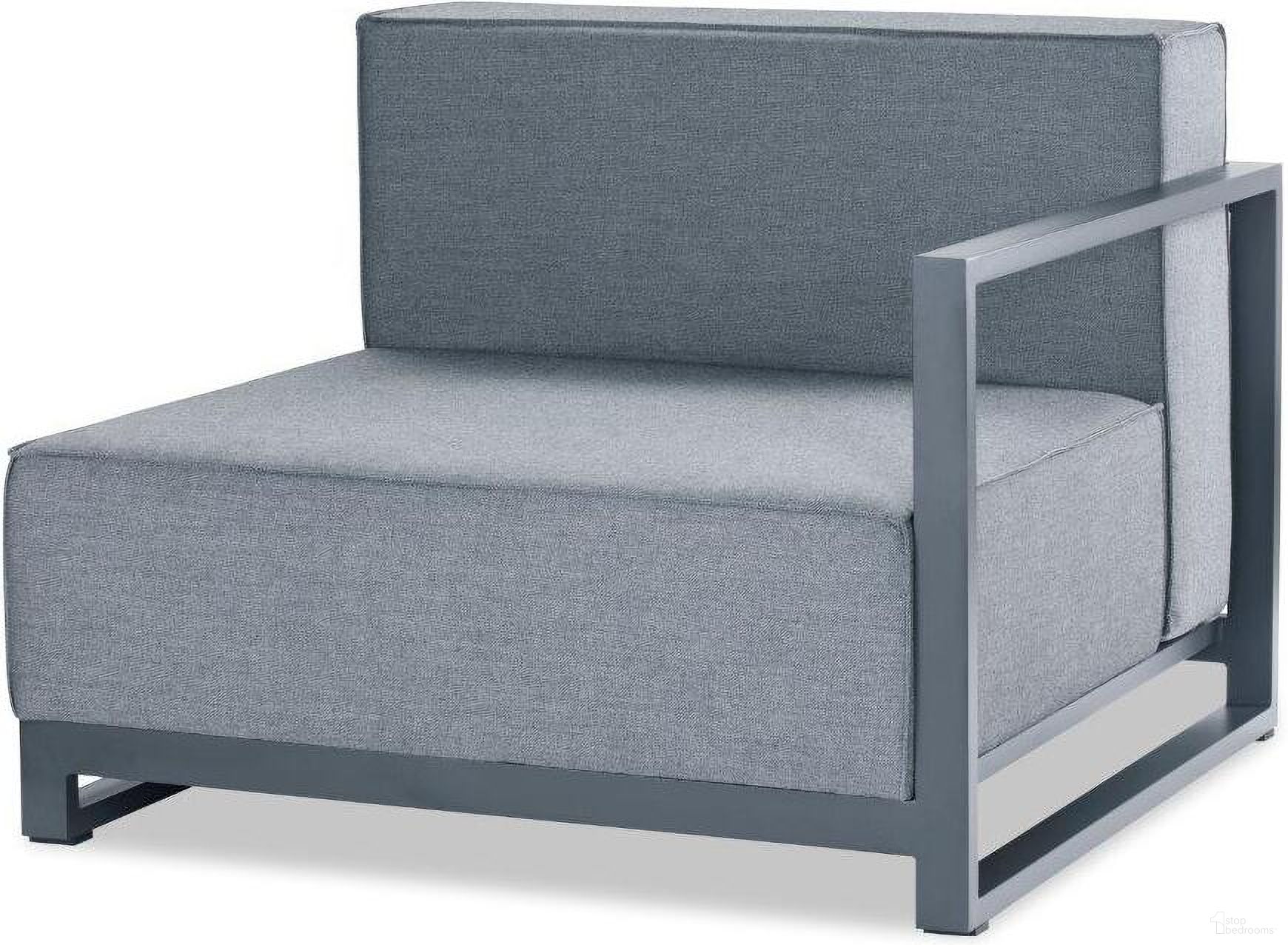 The appearance of Sensation Grey Indoor/Outdoor Modular Armchair designed by Whiteline Modern Living in the modern / contemporary interior design. This grey piece of furniture was selected by 1StopBedrooms from Sensation Collection to add a touch of cosiness and style into your home. Sku: MR1701-GRY. Material: Fabric.