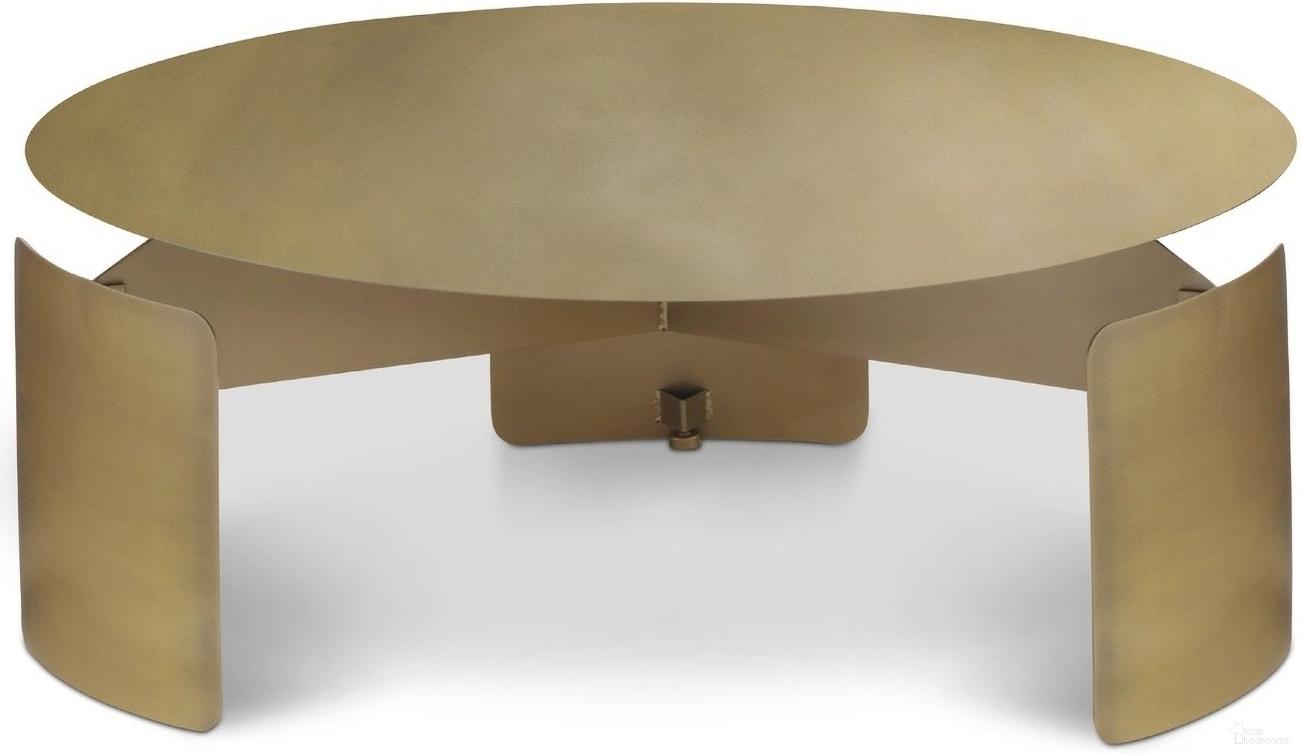 The appearance of Senshi Industrial Coffee Table In Brass designed by Urbia in the modern / contemporary interior design. This brass piece of furniture  was selected by 1StopBedrooms from Senshi Collection to add a touch of cosiness and style into your home. Sku: ISN-F084B-IB. Material: Steel.