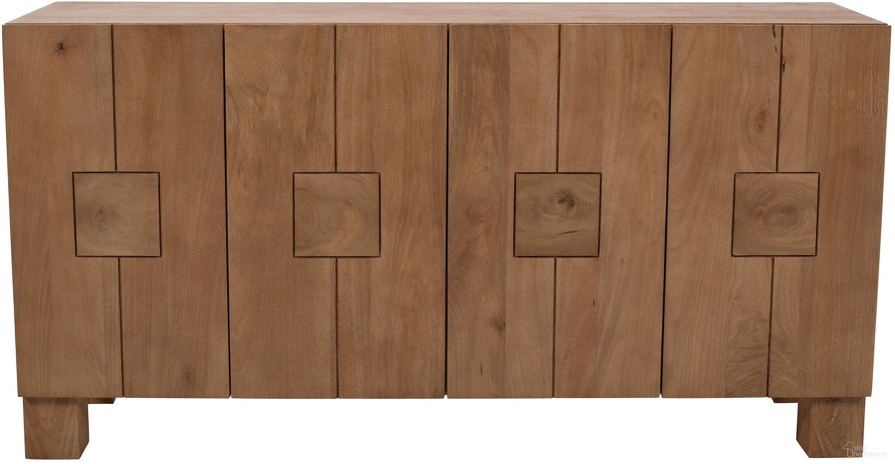 The appearance of Sequoia 62 Inch 4 Door Sideboard Storage Cabinet In Rustic Brown designed by Jofran in the rustic / southwestern interior design. This rustic brown piece of furniture  was selected by 1StopBedrooms from Sequoia Collection to add a touch of cosiness and style into your home. Sku: 2351-62. Material: Mango.