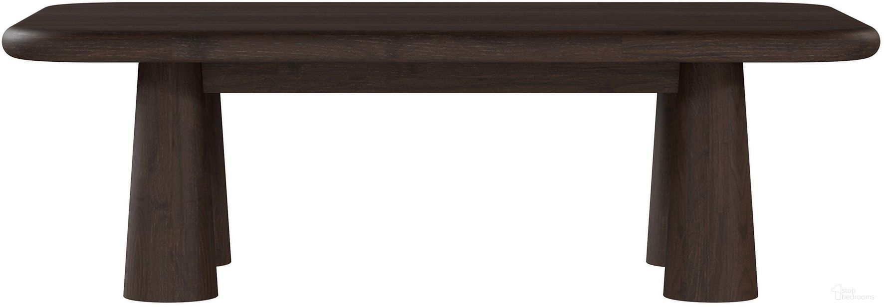 Sequoia Oak Veneer Modern 54 Inch Coffee Table In Mocha