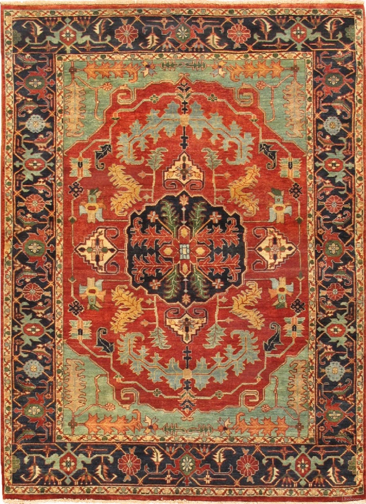 The appearance of Serapi Collection Hand-Knotted Wool Area Rug- 5' 2" x 6'10" In Rust and Navy designed by Pasargad Home in the modern / contemporary interior design. This rust and navy piece of furniture was selected by 1StopBedrooms from Serapi Collection to add a touch of cosiness and style into your home. Sku: PS-30 5x7. Material: Wool.