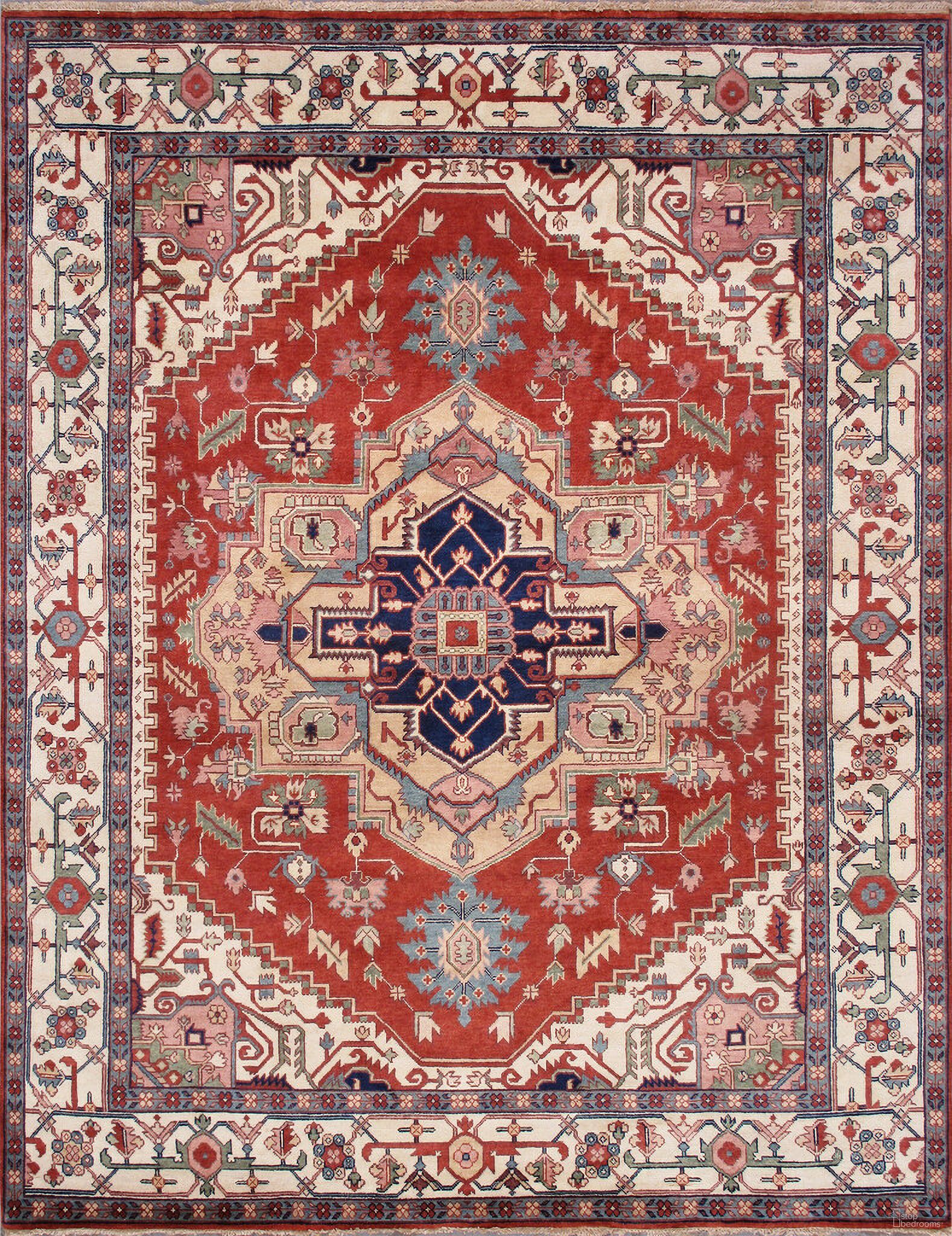 The appearance of Serapi Collection Hand-Knotted Wool Area Rug- 7'11" x 9'11" In Ivory and Rust designed by Pasargad Home in the traditional interior design. This ivory and rust piece of furniture was selected by 1StopBedrooms from Serapi Collection to add a touch of cosiness and style into your home. Sku: PB-10B IVO 8x10. Material: Wool.
