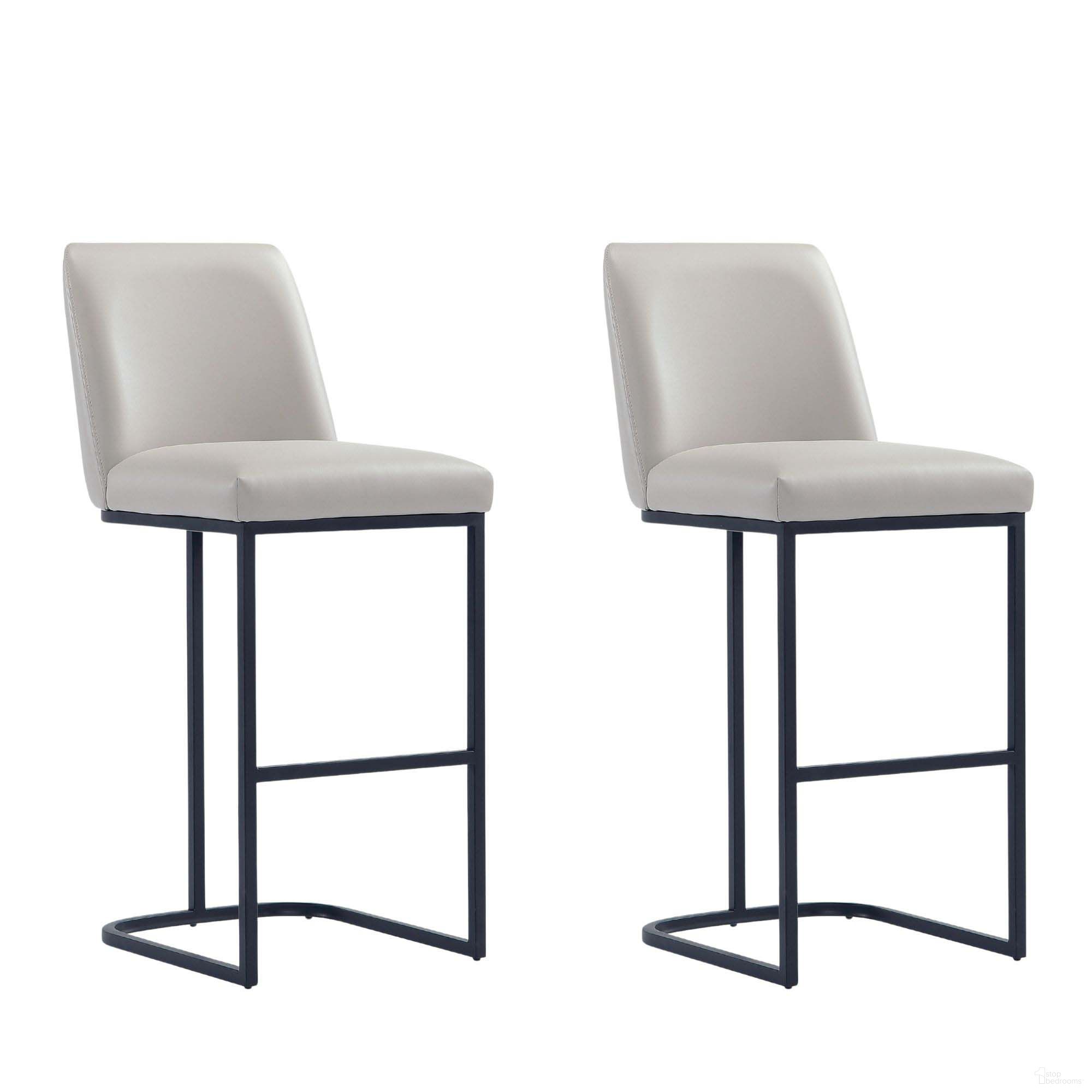 The appearance of Serena Barstool Set of 2 In Light Grey designed by Manhattan Comfort in the modern / contemporary interior design. This light grey piece of furniture was selected by 1StopBedrooms from Serena Collection to add a touch of cosiness and style into your home. Sku: BS020-LG;BS020-LG. Material: Metal.