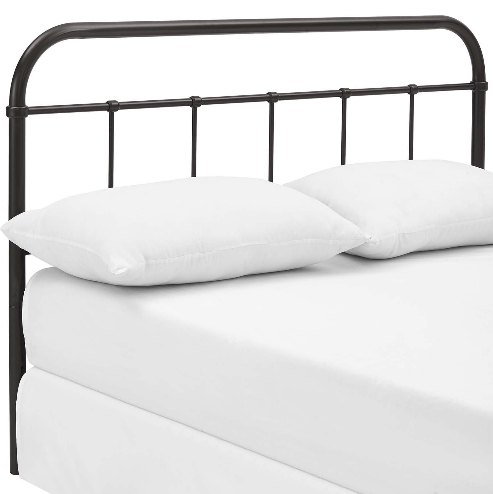The appearance of Serena Brown Full Steel Headboard designed by Modway in the modern / contemporary interior design. This brown piece of furniture  was selected by 1StopBedrooms from Serena Collection to add a touch of cosiness and style into your home. Sku: MOD-5535-BRN. Material: Steel. Bed Size: Full.