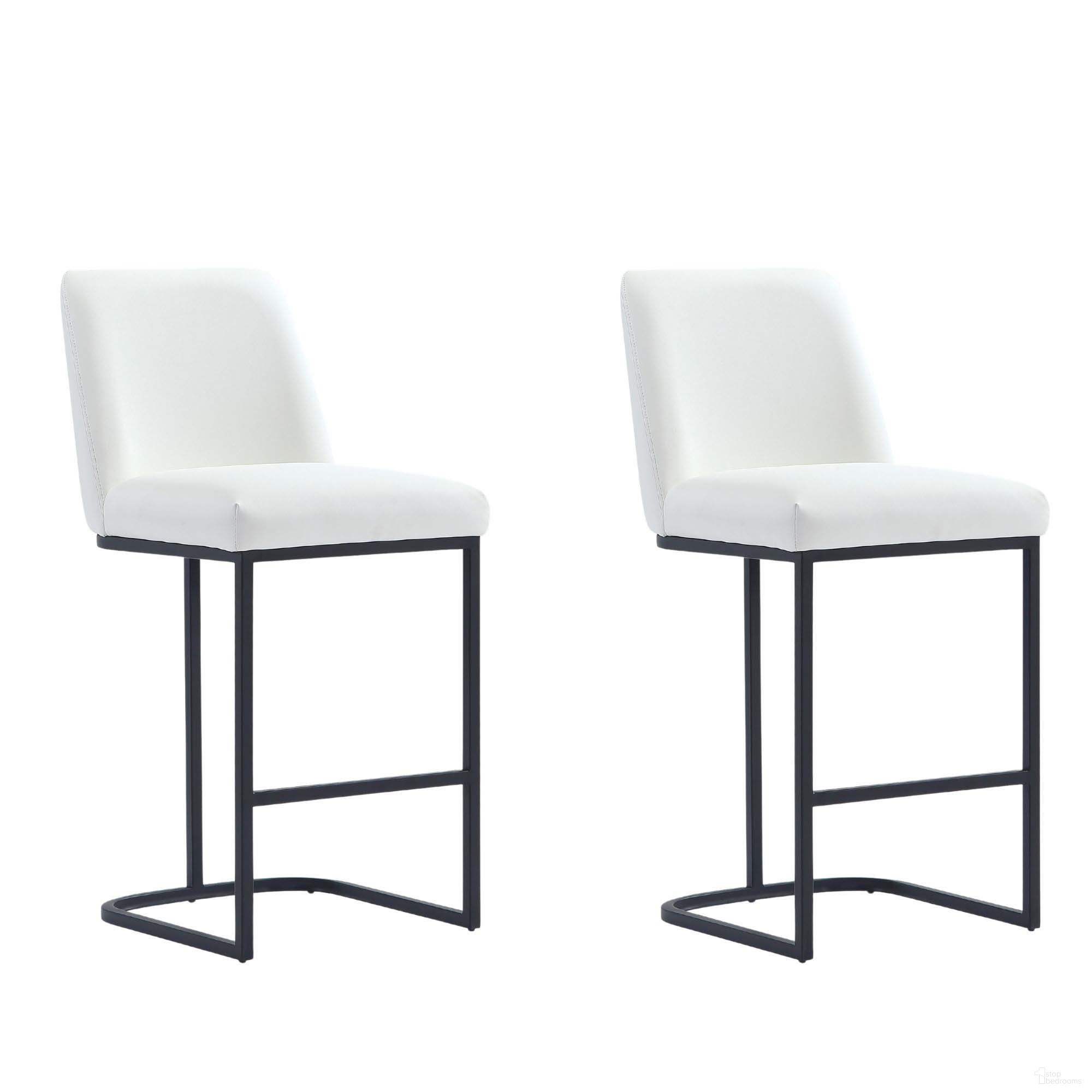 The appearance of Serena Counter Stool Set of 2 In White designed by Manhattan Comfort in the modern / contemporary interior design. This white piece of furniture was selected by 1StopBedrooms from Serena Collection to add a touch of cosiness and style into your home. Sku: CS017-WH;CS017-WH. Material: Metal.
