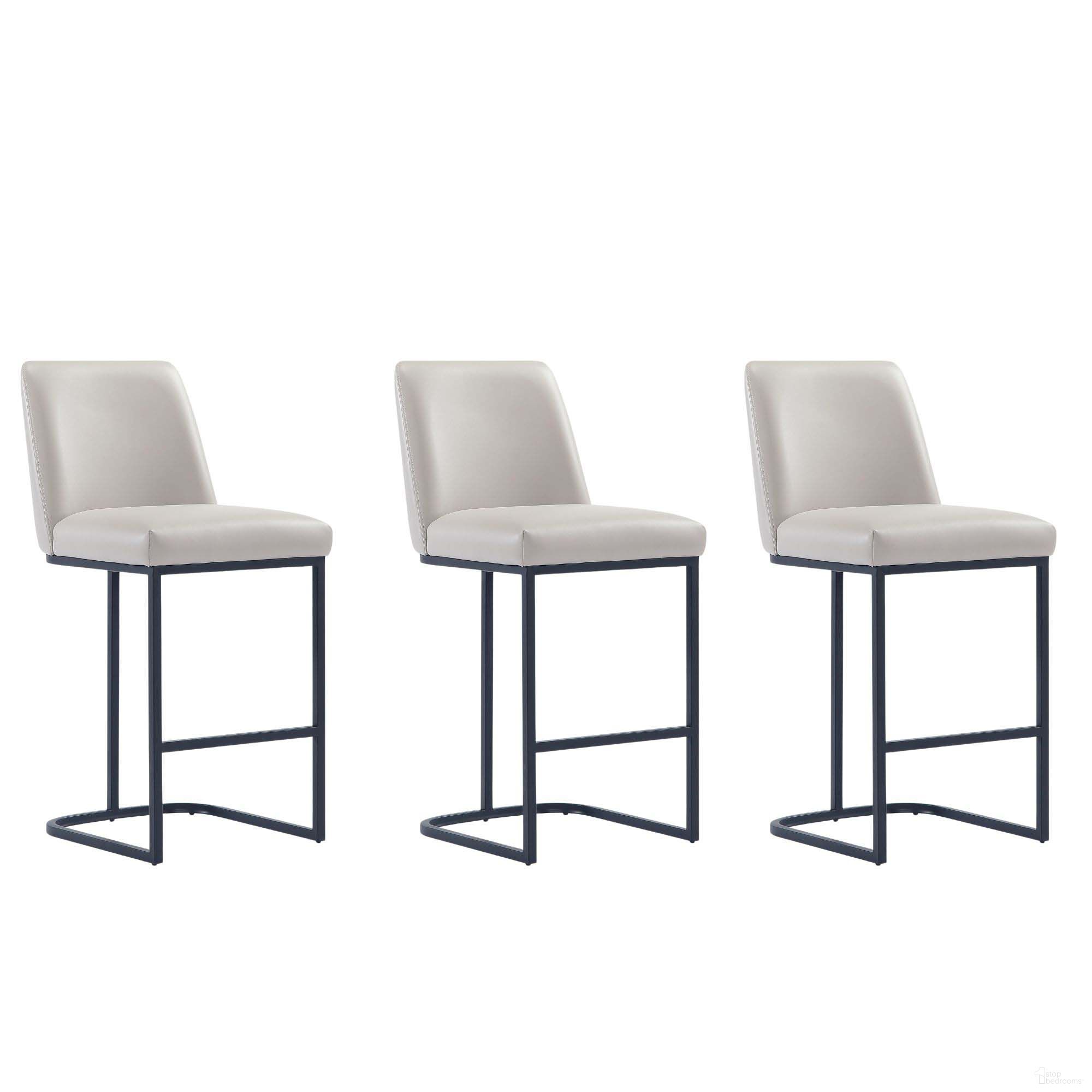 The appearance of Serena Counter Stool Set of 3 In Light Grey designed by Manhattan Comfort in the modern / contemporary interior design. This light grey piece of furniture  was selected by 1StopBedrooms from Serena Collection to add a touch of cosiness and style into your home. Sku: CS017-LG;CS017-LG;CS017-LG. Material: Metal.