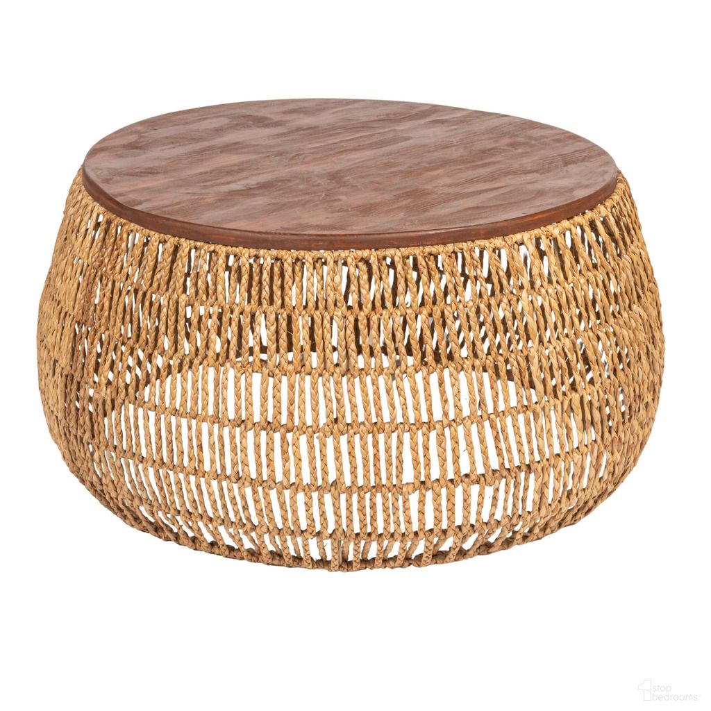 The appearance of Serena Hand-Woven Seagrass and Pine Wood Round Coffee Table In Natural designed by Bloomingville in the coastal interior design. This natural piece of furniture was selected by 1StopBedrooms from Serena Collection to add a touch of cosiness and style into your home. Sku: AH1983. Material: Pine Wood.