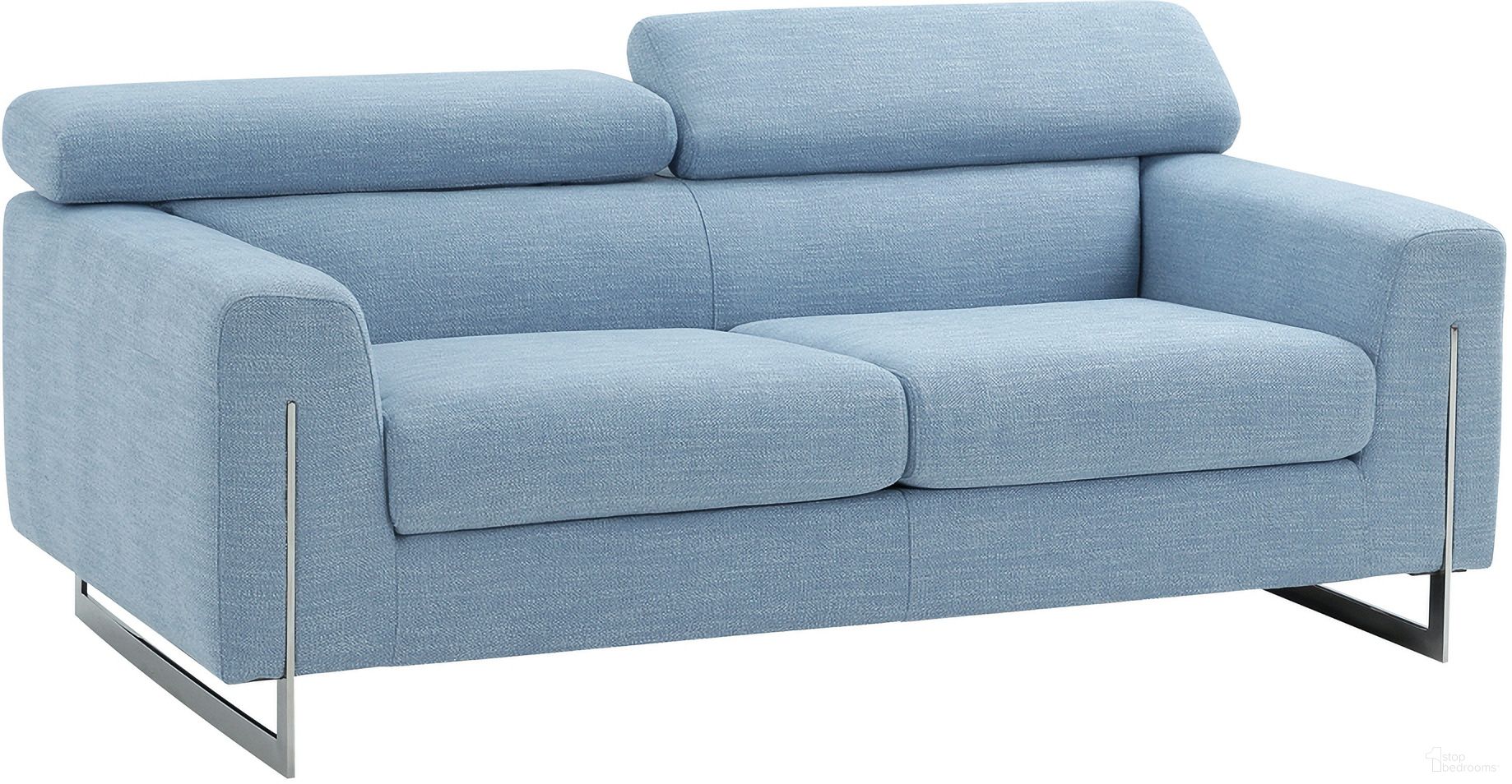The appearance of Serena Modern Sofa (Loveseat) In Silver and Blue designed by Pasargad Home in the modern / contemporary interior design. This silver and blue piece of furniture was selected by 1StopBedrooms from Noho Collection to add a touch of cosiness and style into your home. Sku: PZW-2027B-2. Material: Poly.