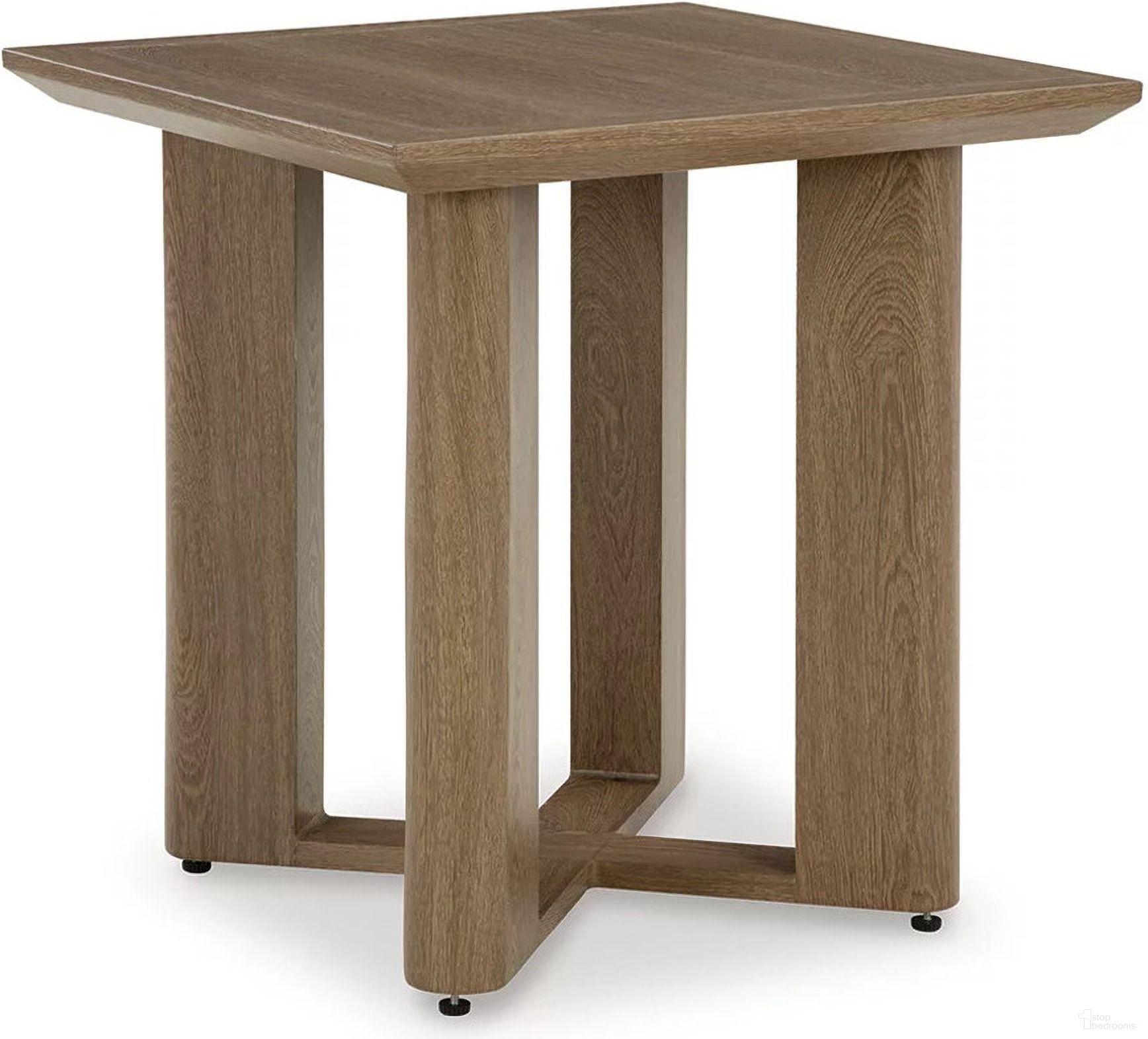 The appearance of Serene Bay Outdoor End Table In Dark Brown designed by Signature Design by Ashley in the transitional interior design. This dark brown piece of furniture  was selected by 1StopBedrooms from Serene Bay Collection to add a touch of cosiness and style into your home. Sku: P671-702. Table Top Shape: Square. Material: Metal.