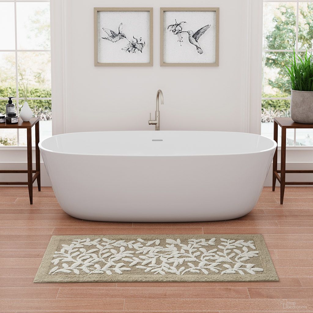The appearance of Serene Cotton Tufted 60x24 Bath Rug In Taupe designed by Olliix in the traditional interior design. This taupe piece of furniture was selected by 1StopBedrooms from Serene Collection to add a touch of cosiness and style into your home. Sku: MP72-8342. Material: Cotton.
