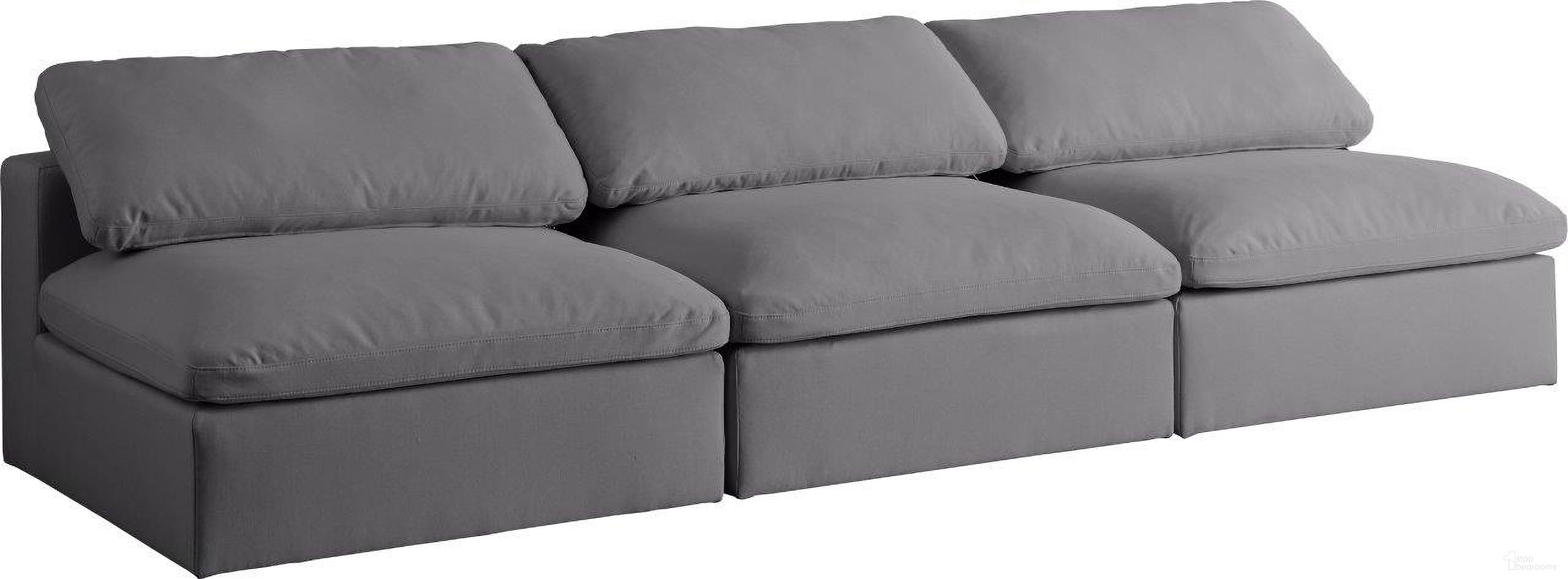 The appearance of Serene Linen Textured Fabric Deluxe Comfort 3 Piece Modular Armless Sofa In Grey designed by Meridian in the modern / contemporary interior design. This grey piece of furniture was selected by 1StopBedrooms from Serene Collection to add a touch of cosiness and style into your home. Sku: 601Grey-Armless;601Grey-Armless;601Grey-Armless. Material: Wood.