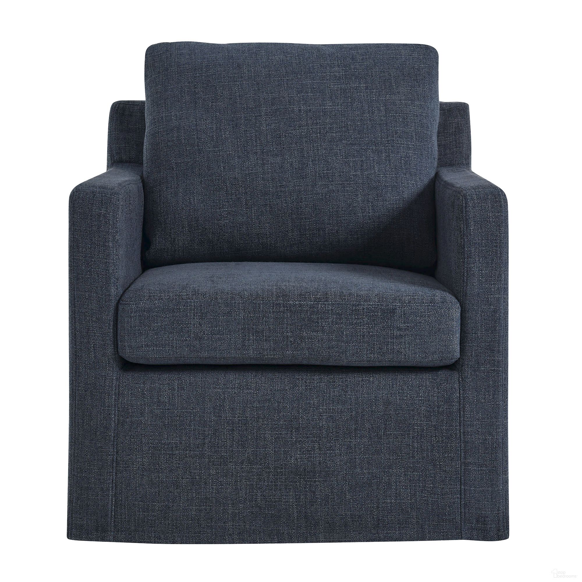 The appearance of Serene Linen Slipcovered Swivel Armchair In Slate Blue designed by Modway in the modern / contemporary interior design. This slate blue piece of furniture was selected by 1StopBedrooms from Serene Collection to add a touch of cosiness and style into your home. Sku: EEI-6910-SLB. Material: Metal.