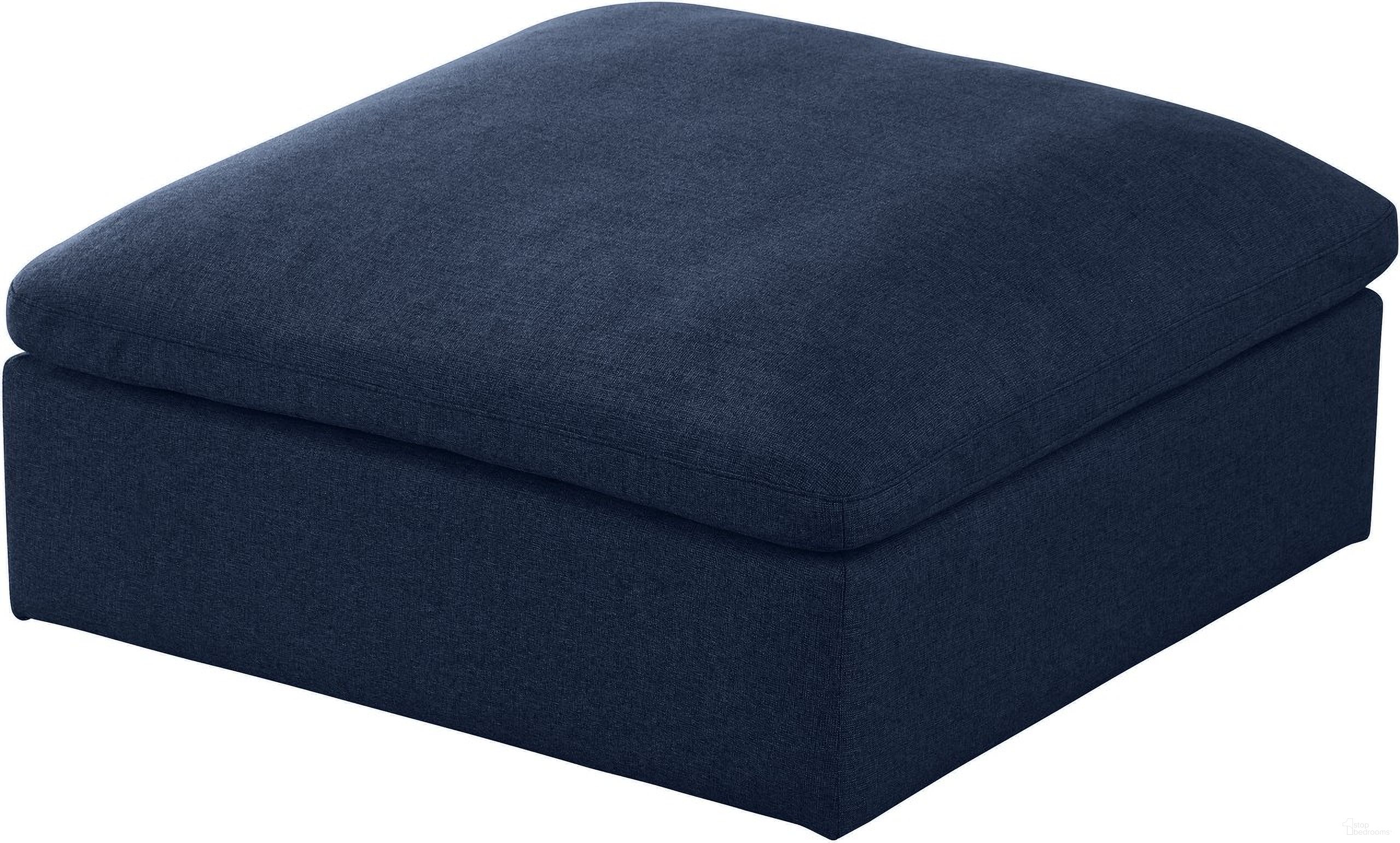 The appearance of Serene Linen Textured Fabric Deluxe Comfort Modular Ottoman In Navy designed by Meridian in the modern / contemporary interior design. This navy piece of furniture was selected by 1StopBedrooms from Serene Collection to add a touch of cosiness and style into your home. Sku: 601Navy-Ott. Material: Wood.