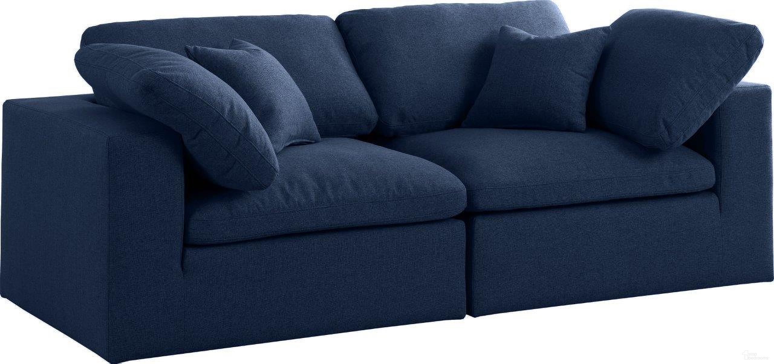 The appearance of Serene Linen Textured Fabric Deluxe Comfort 2 Seater Modular Sofa with Arm Support In Navy designed by Meridian in the modern / contemporary interior design. This navy piece of furniture was selected by 1StopBedrooms from Serene Collection to add a touch of cosiness and style into your home. Sku: 601Navy-Corner;601Navy-Corner. Material: Wood.