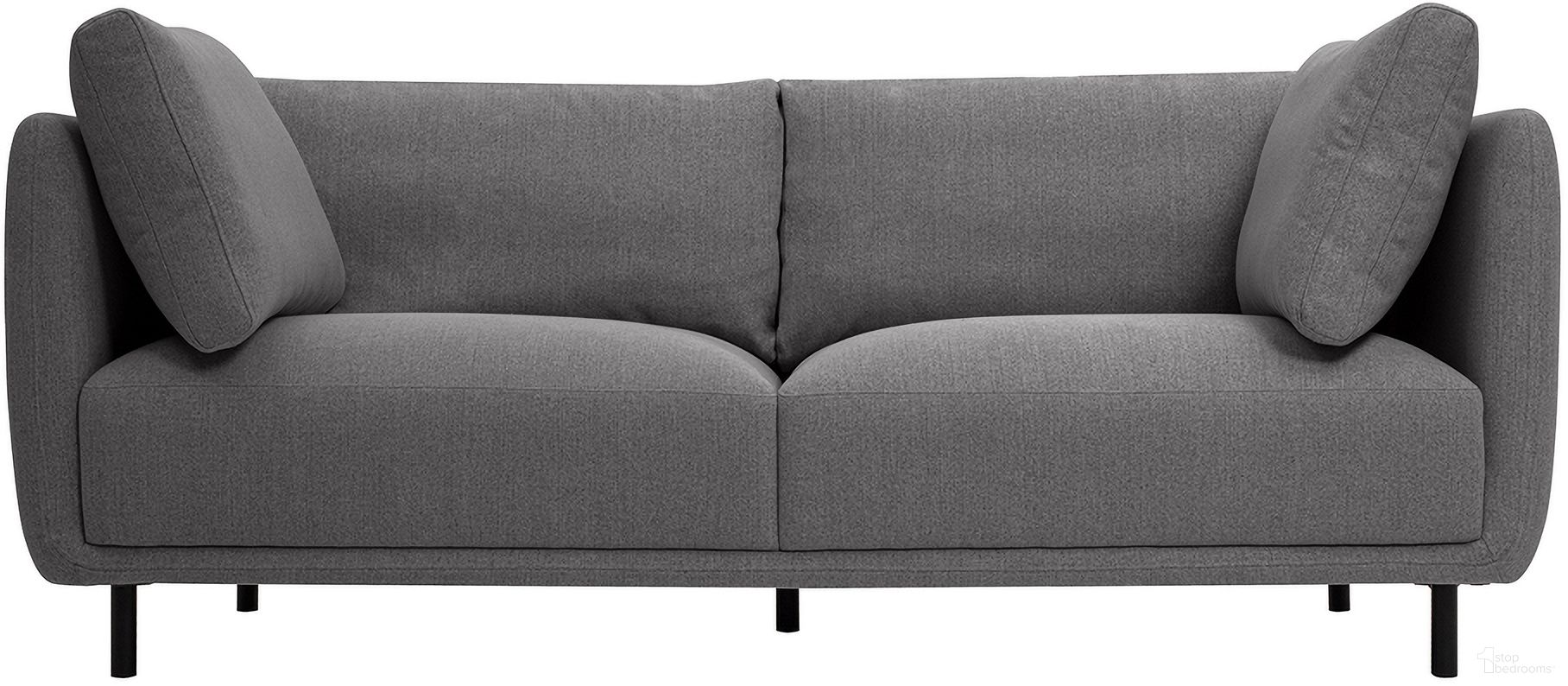 Serenity 79 Inch Fabric Sofa In Dark Gray