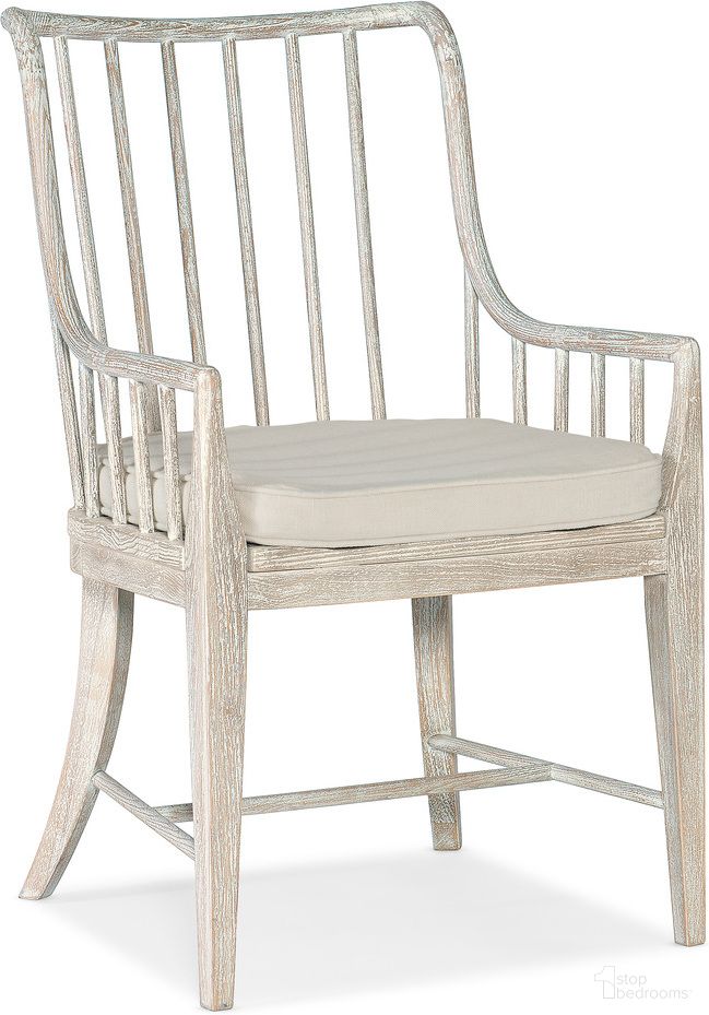 The appearance of Serenity Bimini Spindle Arm Chair Set Of 2 designed by Hooker in the transitional interior design. This beige piece of furniture was selected by 1StopBedrooms from Serenity Collection to add a touch of cosiness and style into your home. Sku: 6350-75600-80. Chair Type: Arm Chair. Material: Beech.