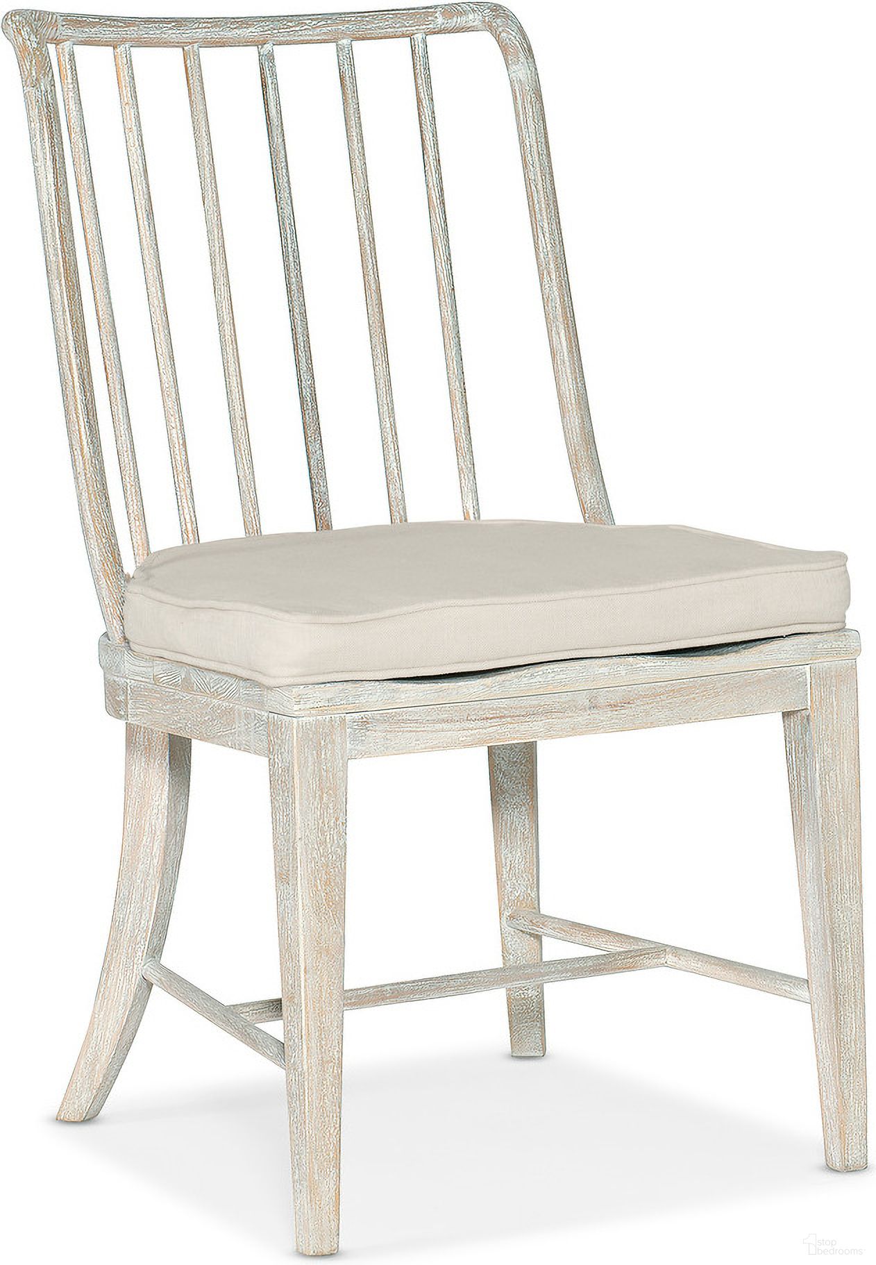 The appearance of Serenity Bimini Spindle Side Chair Set Of 2 designed by Hooker in the transitional interior design. This beige piece of furniture  was selected by 1StopBedrooms from Serenity Collection to add a touch of cosiness and style into your home. Sku: 6350-75610-80. Material: Beech. Chair Type: Side Chair.