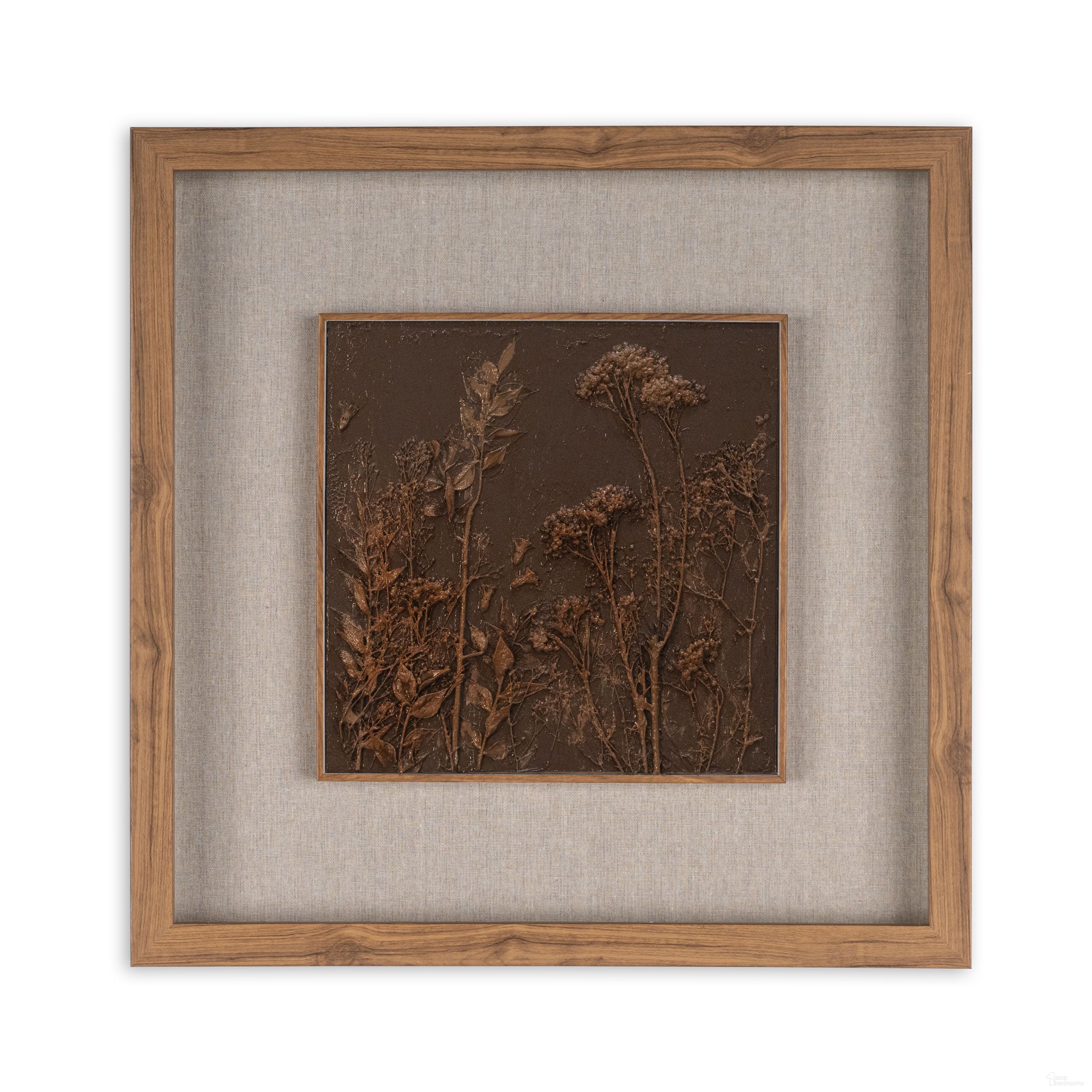 Serenity Garden I 20 Inch Shadow Box In Brown