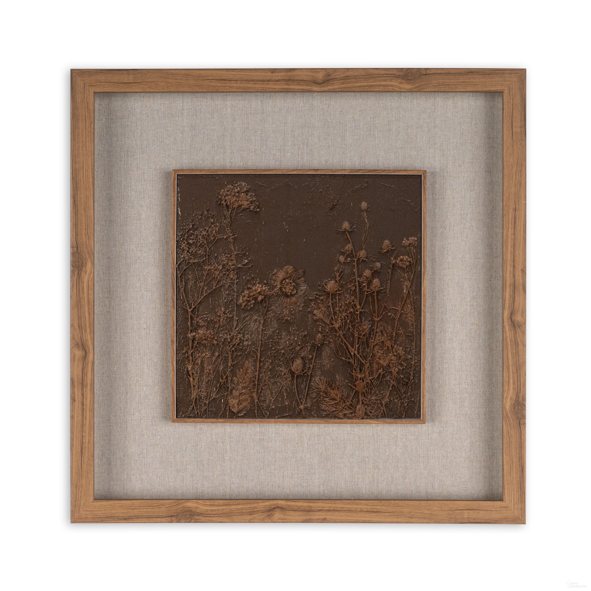 Serenity Garden II 20 Inch Shadow Box In Brown