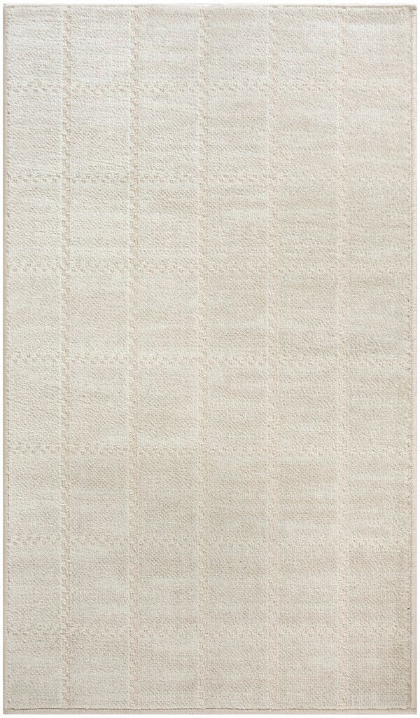 Serenity Home 2'2" x 3'9" Indoor Rug In Ivory and Cream