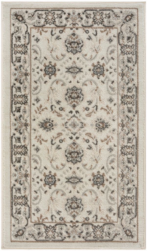 Serenity Home 2'2" x 3'9" Indoor Rug In Mocha and Ivory