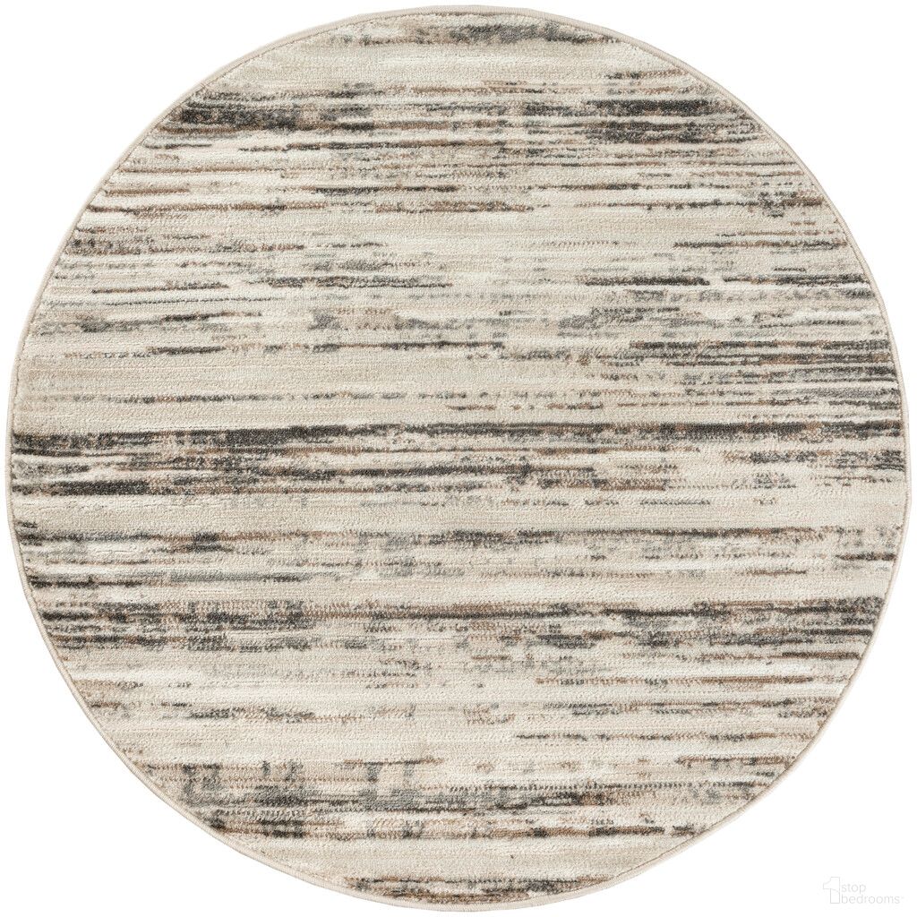 Serenity Home 8' x 8' Round Indoor Rug In Ivory Beige