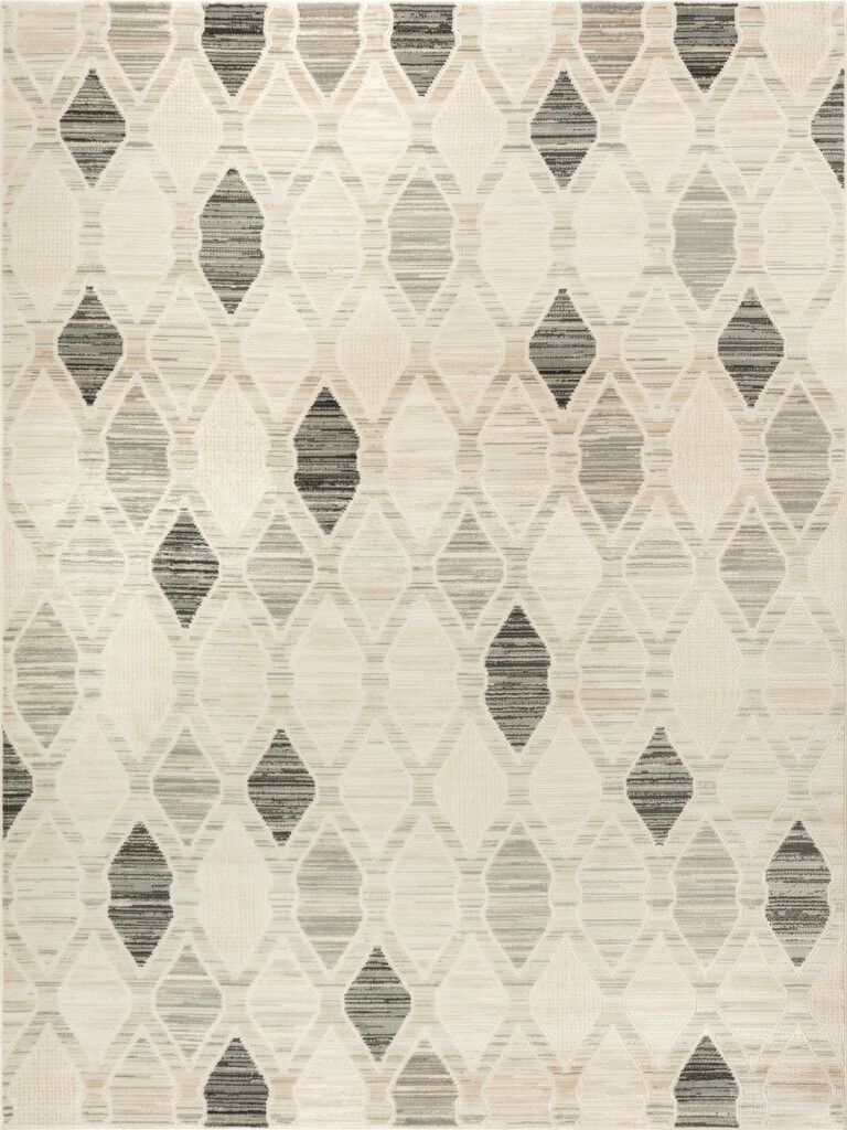 Serenity Home 9' x 12' Indoor Rug In Beige Grey