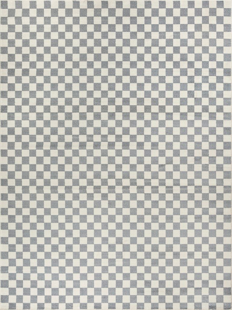 Serenity Home 9' x 12' Modern Indoor Rug In Ivory Blue
