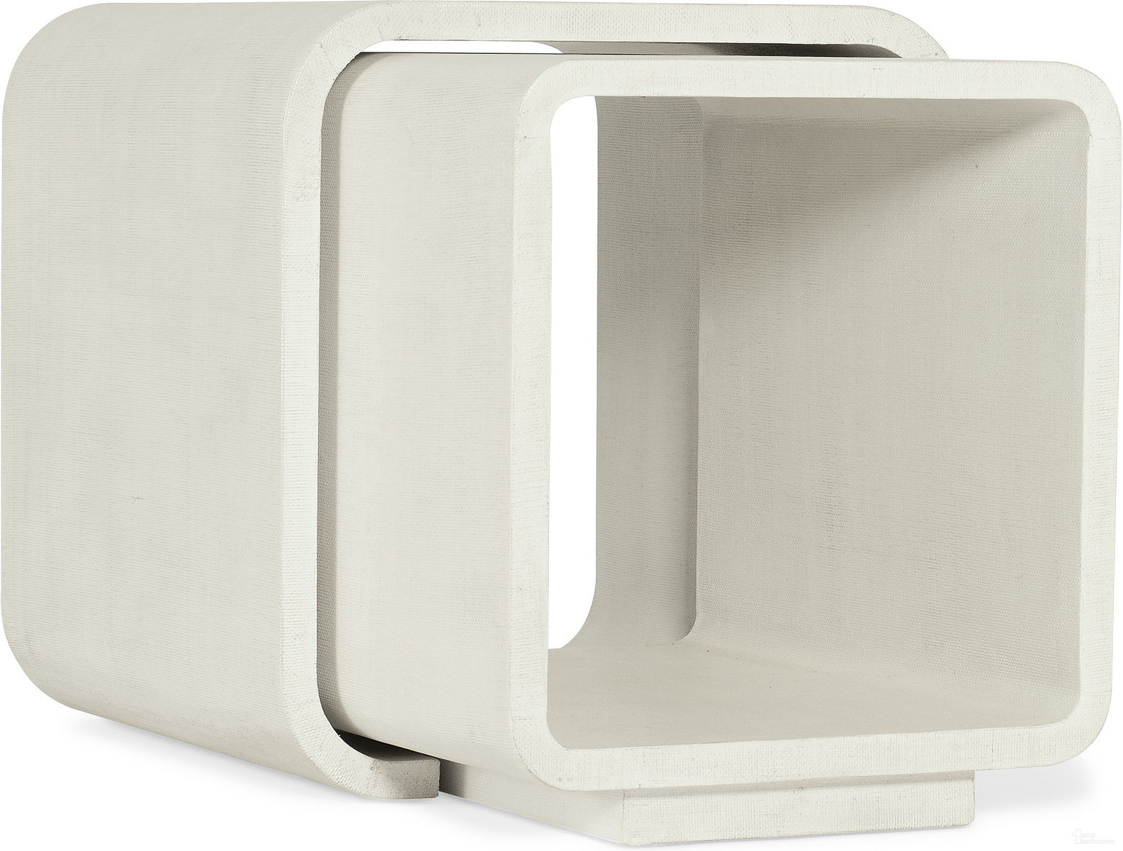 The appearance of Serenity Kai Bunching End Tables designed by Hooker in the transitional interior design. This white piece of furniture  was selected by 1StopBedrooms from Serenity Collection to add a touch of cosiness and style into your home. Sku: 6350-80113-03. Material: Wood.