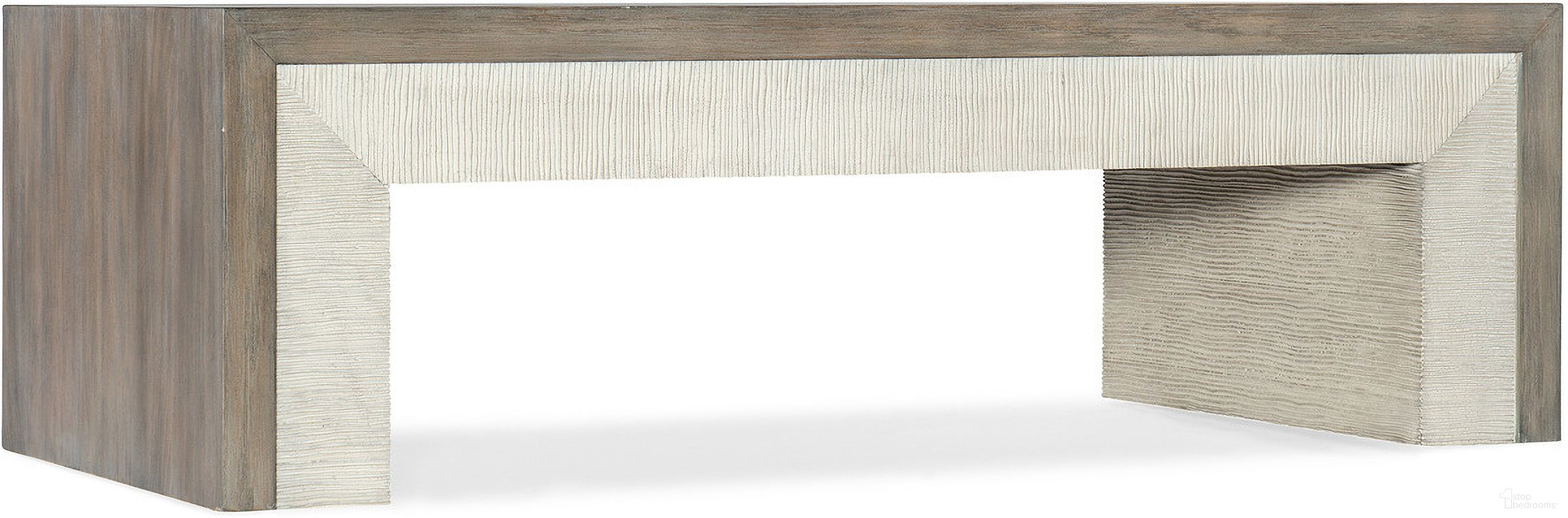 The appearance of Serenity Skipper Rectangle Cocktail Table designed by Hooker in the transitional interior design. This gray piece of furniture was selected by 1StopBedrooms from Serenity Collection to add a touch of cosiness and style into your home. Sku: 6350-80110-95. Material: Oak Veneer.
