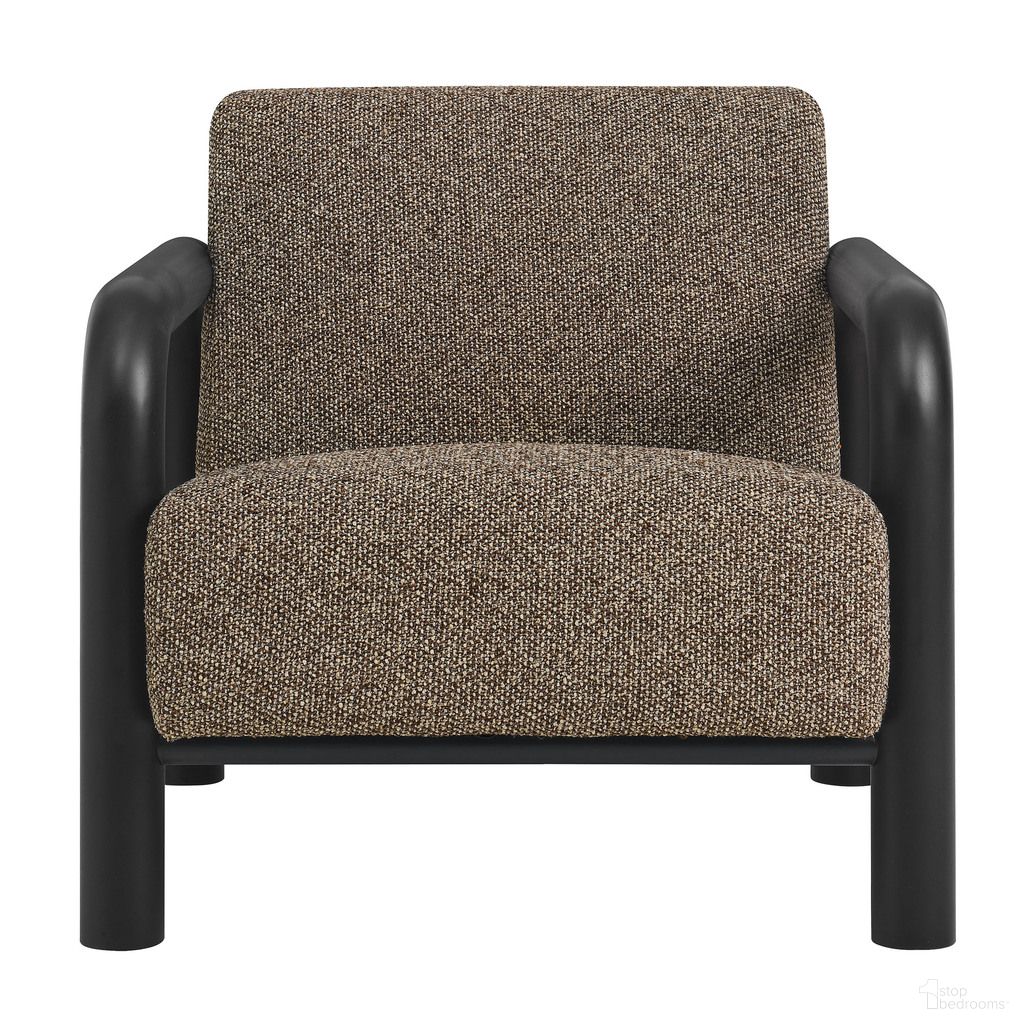 Sereno Boucle Accent Chair In Earth Black