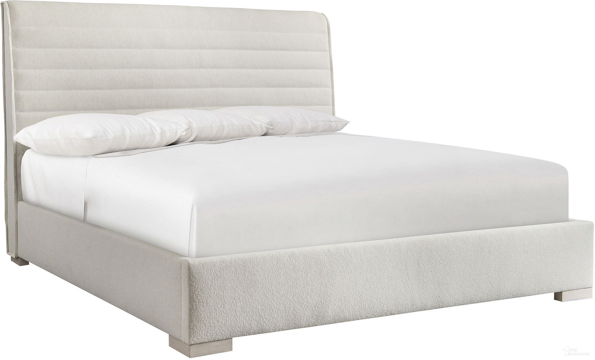 The appearance of Sereno California King Panel Bed designed by Bernhardt in the modern / contemporary interior design. This lutra piece of furniture  was selected by 1StopBedrooms from Sereno Collection to add a touch of cosiness and style into your home. Sku: 329FR02;329H02. Bed Type: Panel Bed. Material: Fabric. Bed Size: California King.