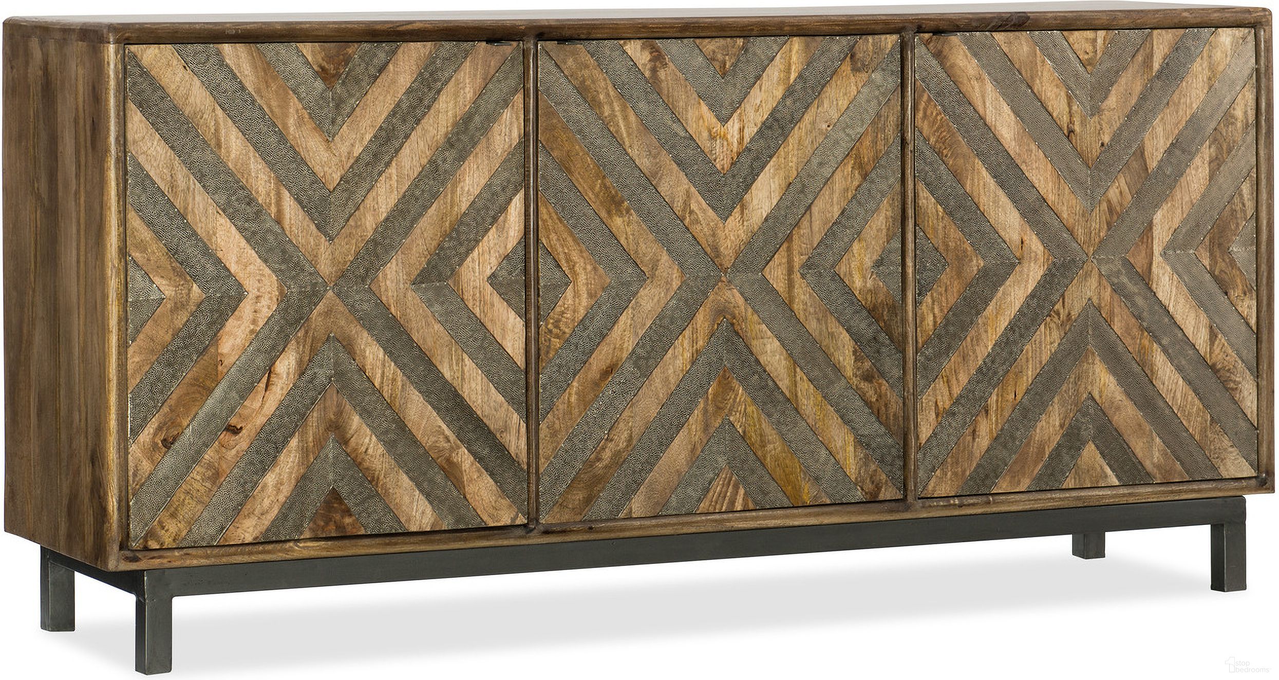 The appearance of Commerce and Market Serramonte Medium Wood 69" Entertainment Console designed by Hooker in the transitional interior design. This medium wood piece of furniture was selected by 1StopBedrooms from Commerce and Market Collection to add a touch of cosiness and style into your home. Sku: 5649-55469-MWD. Material: Mango Wood.