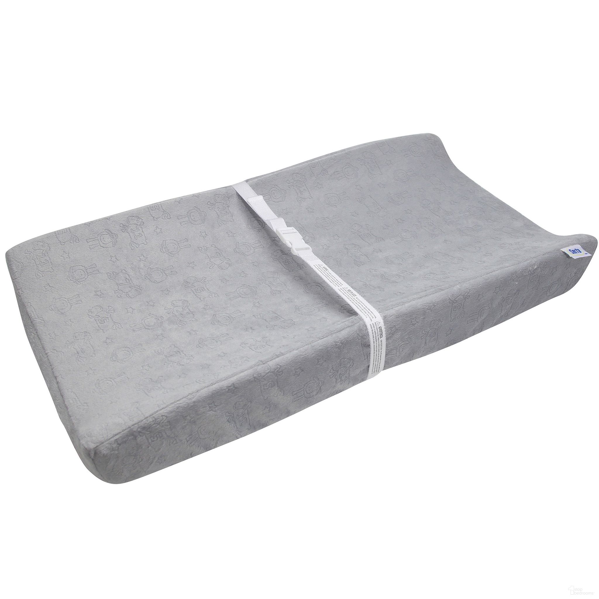 Serta Perfect Sleeper Changing Pad With Plush Cover Set In Light Gray