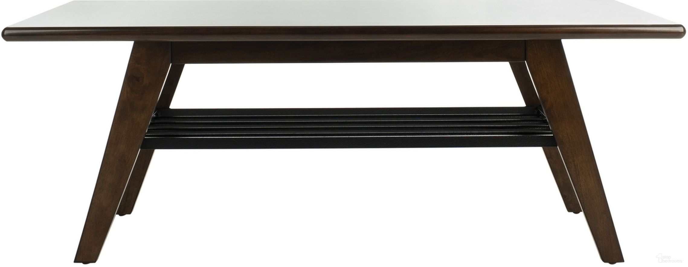 The appearance of Seth Dark Walnut 2 Tier Coffee Table designed by Safavieh in the modern / contemporary interior design. This dark walnut piece of furniture  was selected by 1StopBedrooms from Seth Collection to add a touch of cosiness and style into your home. Sku: COF6401A. Material: Metal.