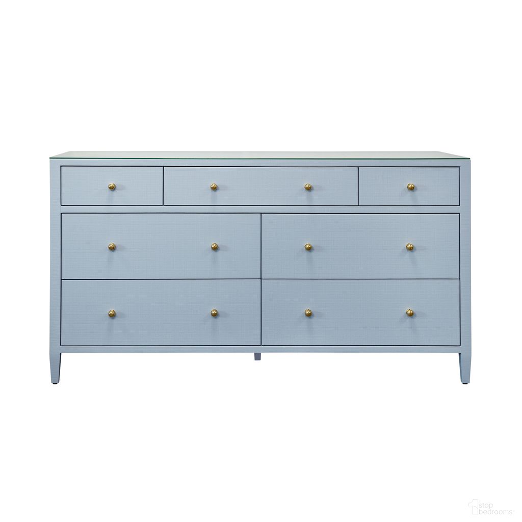 Seven Drawer Chest In Blue