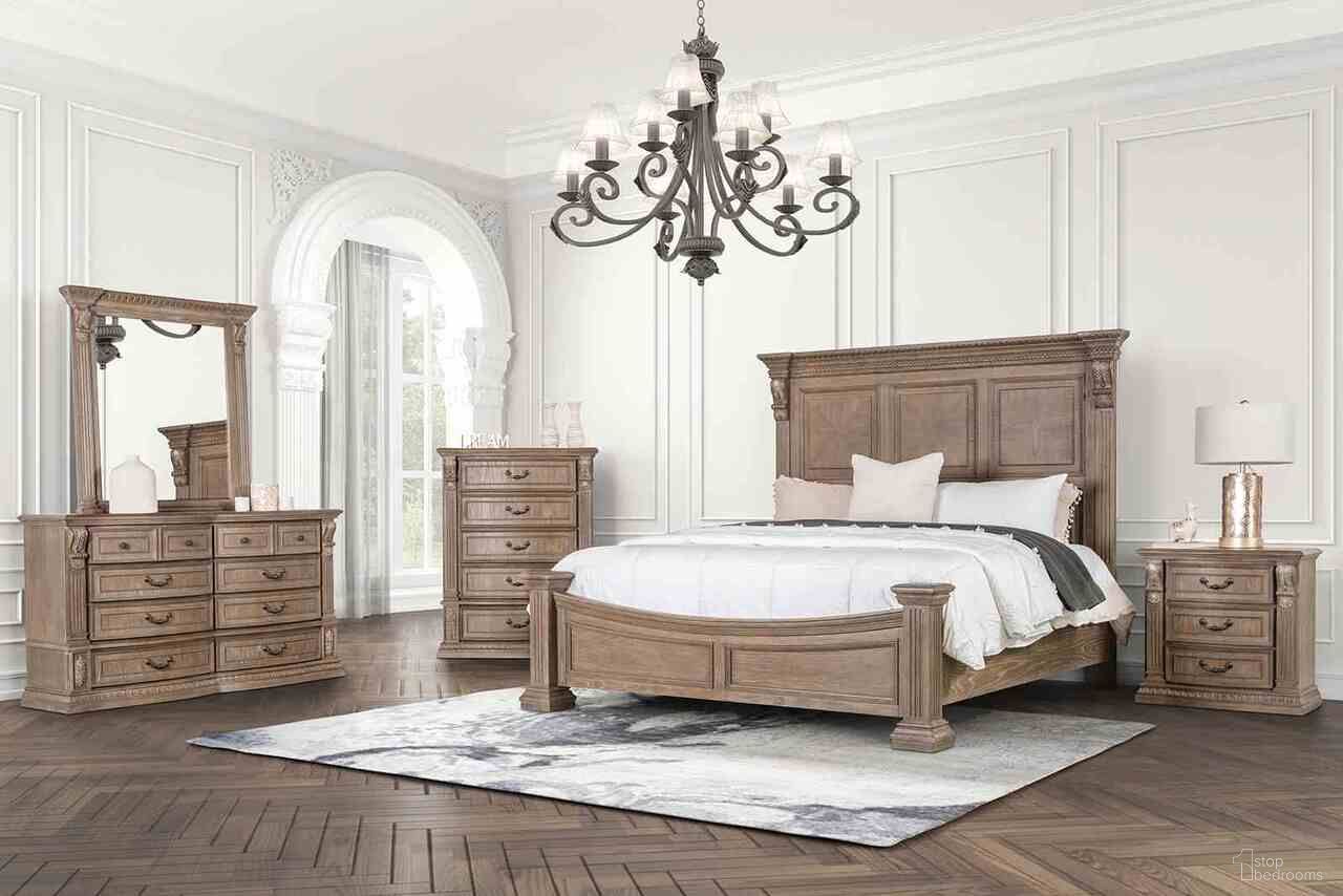 Sevenoaks Queen Bed In Weathered Oak