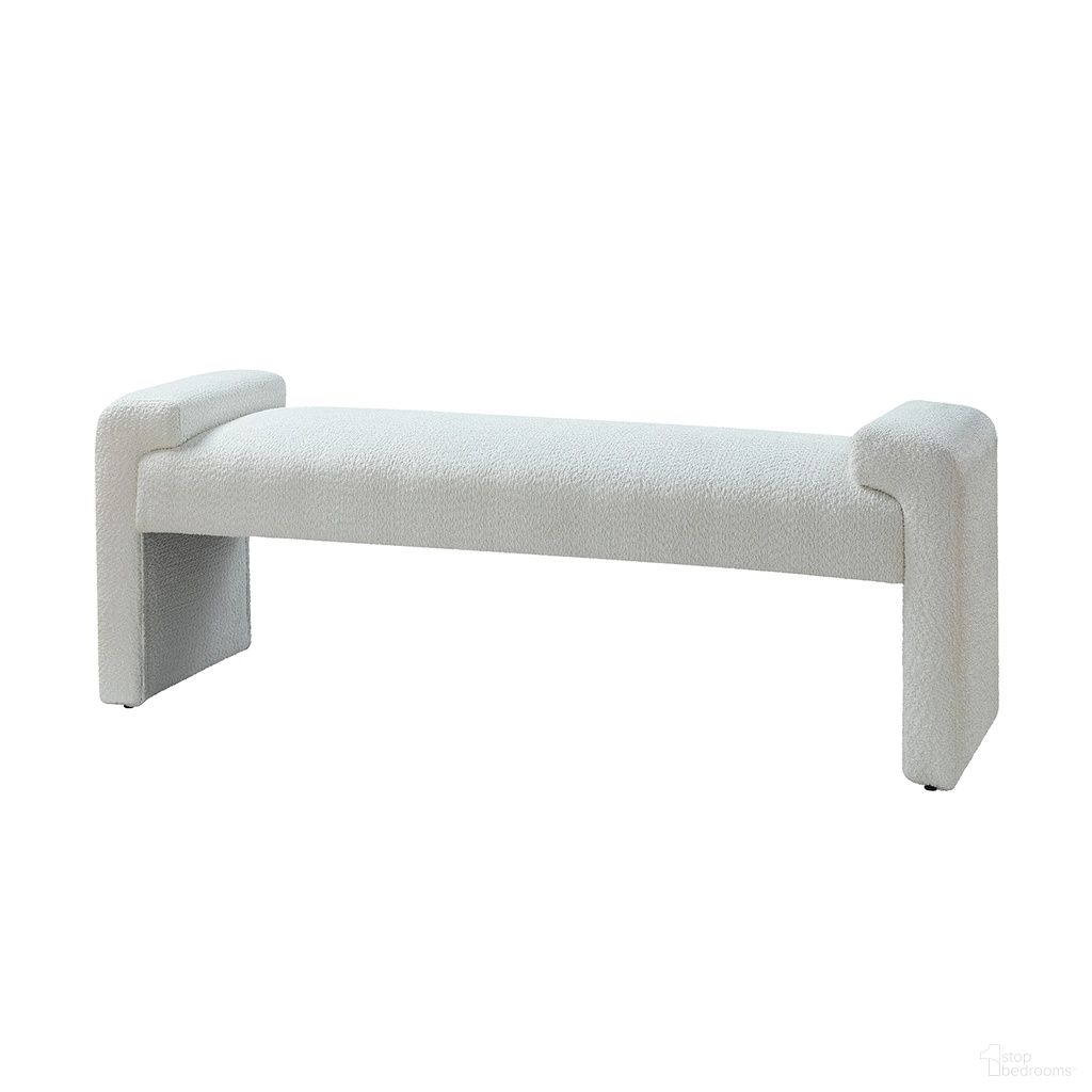 The appearance of Severin Upholstered Bench In Ivory designed by Karat Home in the modern / contemporary interior design. This ivory piece of furniture was selected by 1StopBedrooms from Severin Collection to add a touch of cosiness and style into your home. Sku: BEJK0788-IVY. Material: Chenille.