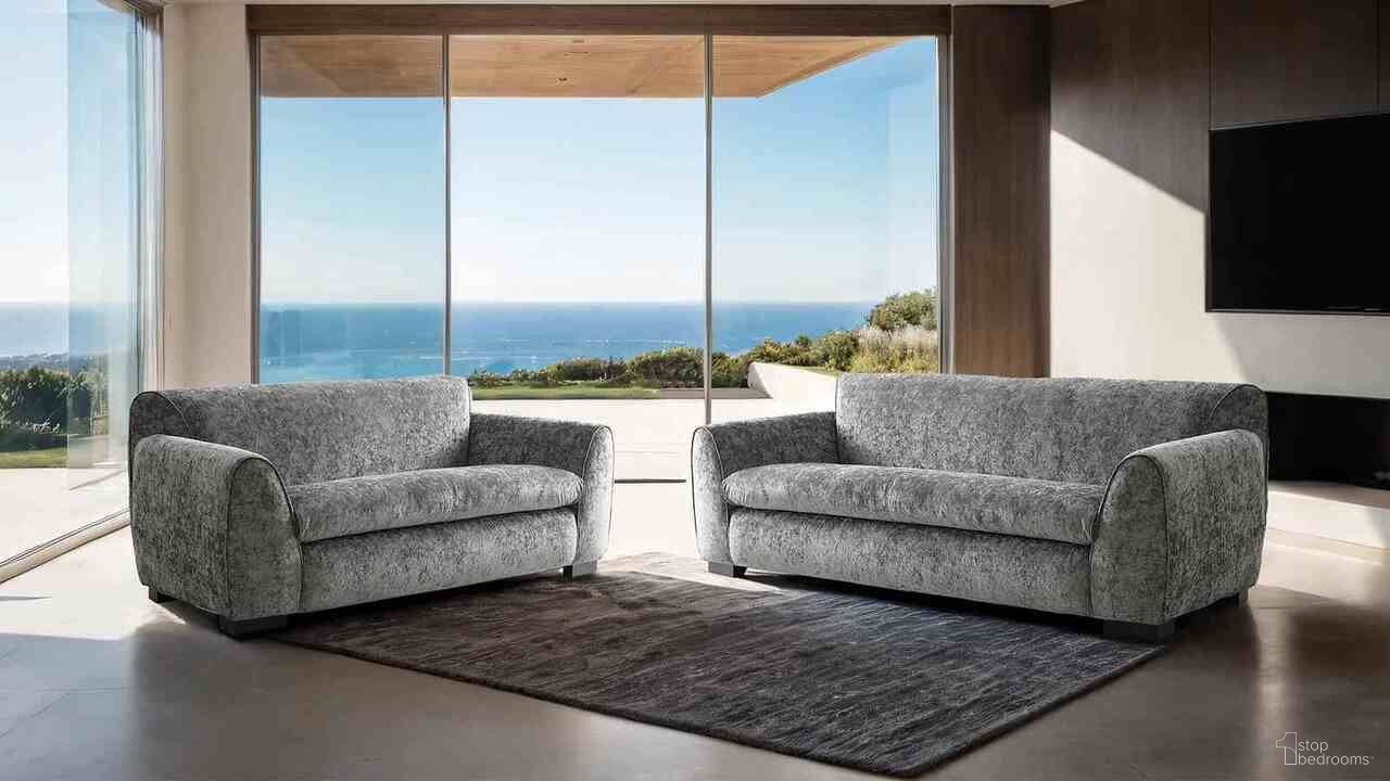 The appearance of Severo Chenille Living Room Set In Light Gray designed by Furniture of America in the modern / contemporary interior design. This light gray piece of furniture  was selected by 1StopBedrooms from Severo Collection to add a touch of cosiness and style into your home. Sku: FM61005GY-SF;FM61005GY-LV. Material: Chenille.