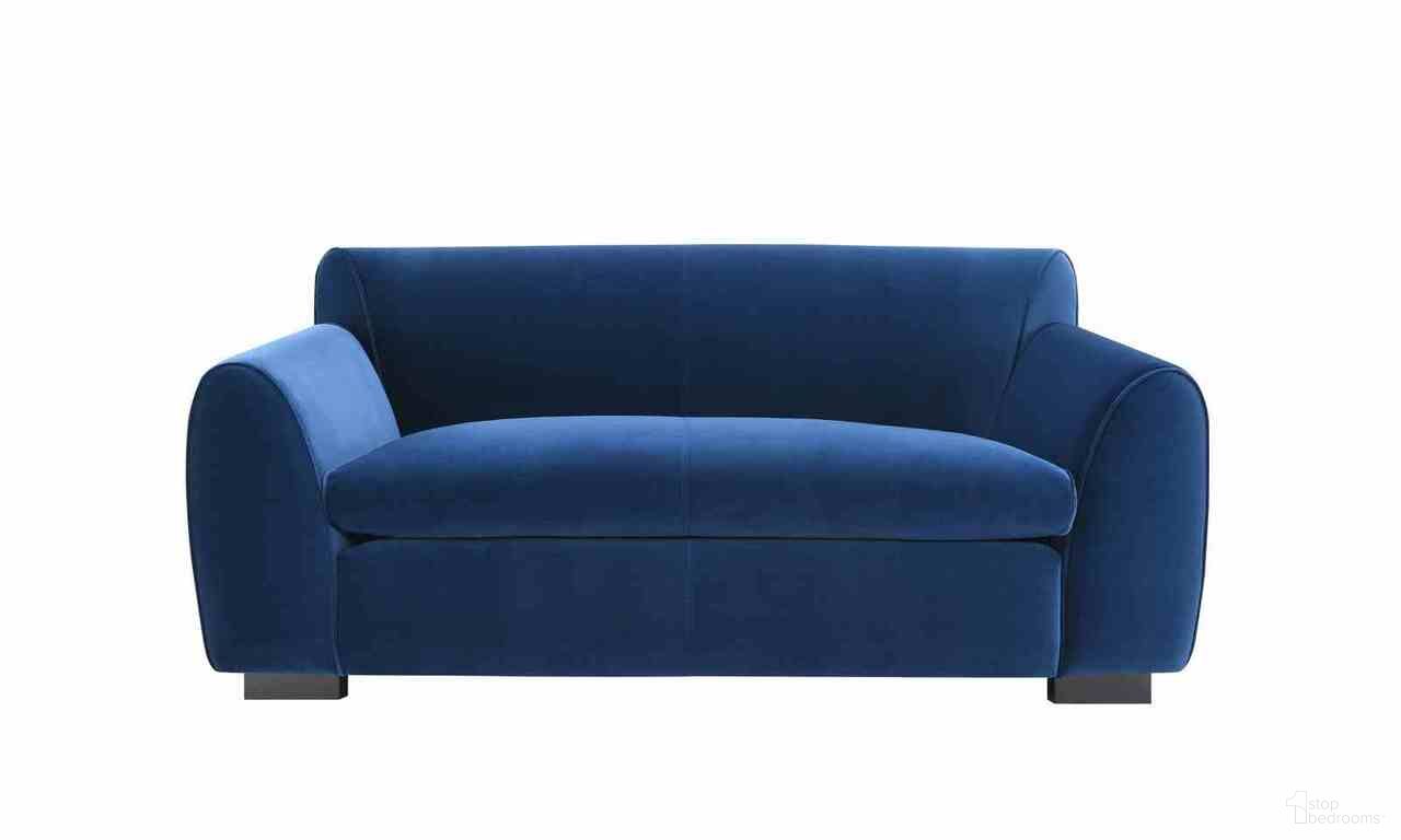 The appearance of Severo Velvet Loveseat In Royal Blue designed by Furniture of America in the modern / contemporary interior design. This royal blue piece of furniture was selected by 1StopBedrooms from Severo Collection to add a touch of cosiness and style into your home. Sku: FM61005BL-LV. Material: Velvet.