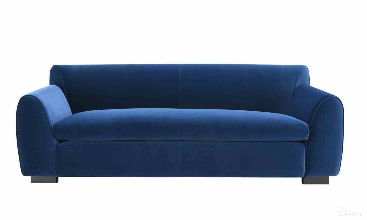 The appearance of Severo Velvet Sofa In Royal Blue designed by Furniture of America in the modern / contemporary interior design. This royal blue piece of furniture  was selected by 1StopBedrooms from Severo Collection to add a touch of cosiness and style into your home. Sku: FM61005BL-SF. Material: Velvet.