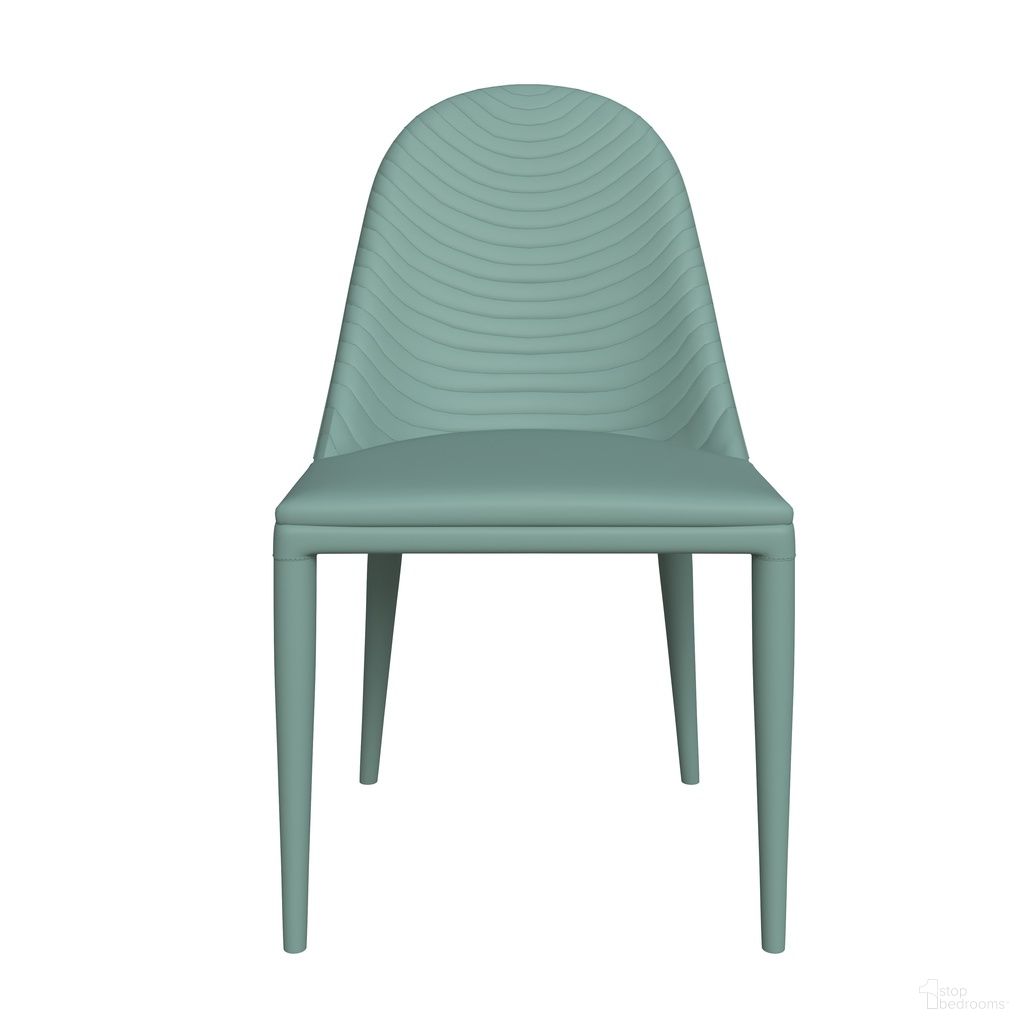 The appearance of Seville Modern Dining Chair In Green designed by LeisureMod in the modern / contemporary interior design. This green piece of furniture  was selected by 1StopBedrooms from Seville Collection to add a touch of cosiness and style into your home. Sku: SC48G. Material: PU. Chair Type: Side Chair.