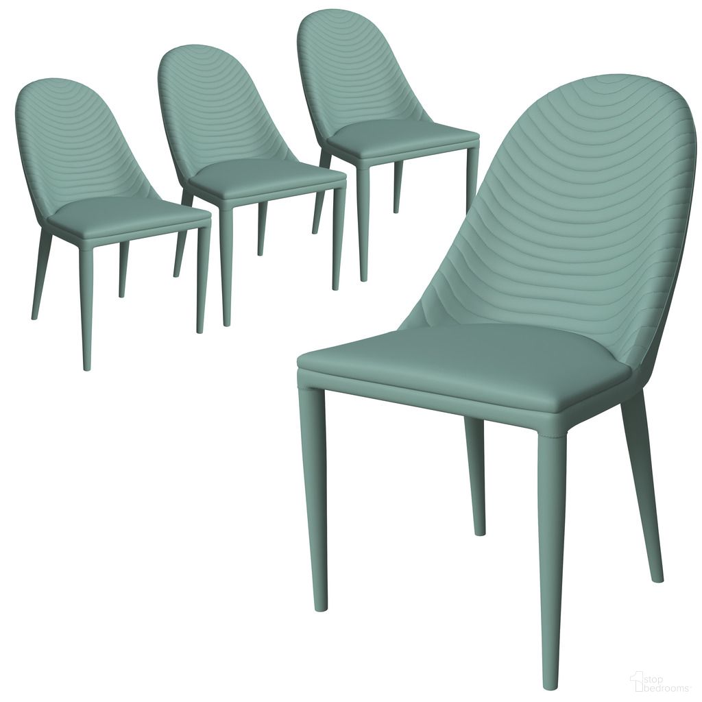The appearance of Seville Modern Dining Chair Set of 4 In Green designed by LeisureMod in the modern / contemporary interior design. This green piece of furniture was selected by 1StopBedrooms from Seville Collection to add a touch of cosiness and style into your home. Sku: SC48G4. Material: Leather. Chair Type: Side Chair.