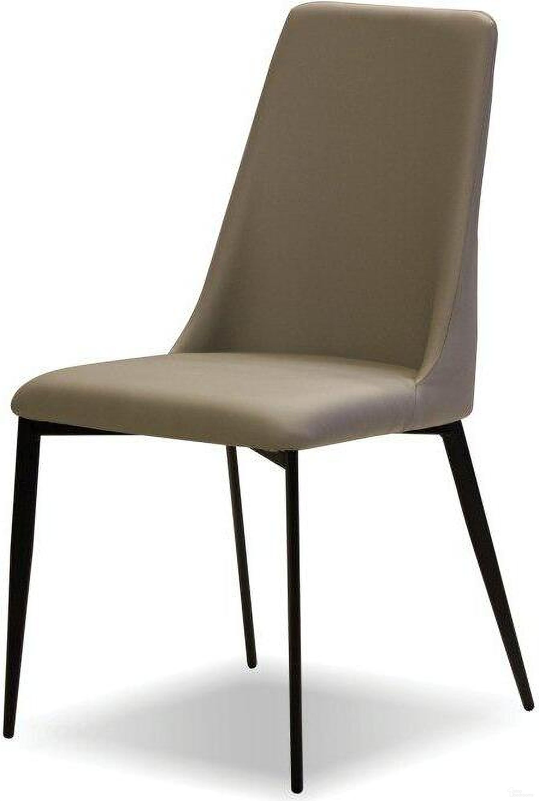 The appearance of Seville Taupe Leatherette With Matte Black Legs Dining Chair - Set of 2 designed by Mobital in the modern / contemporary interior design. This taupe piece of furniture  was selected by 1StopBedrooms from Seville Collection to add a touch of cosiness and style into your home. Sku: DCH-SEVI-TAUP-BLACK. Material: Leather. Chair Type: Side Chair.