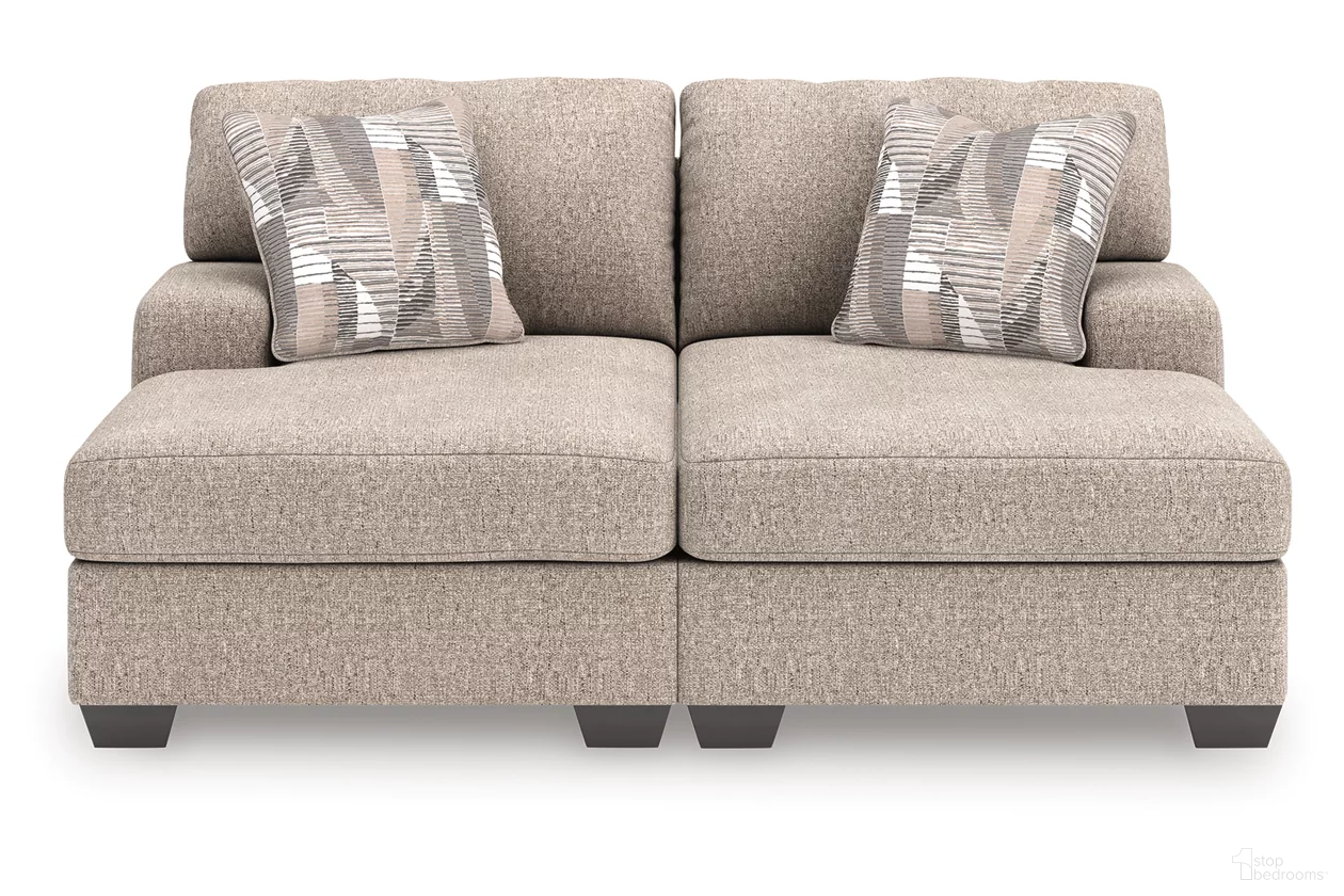 The appearance of Newellen 2-Piece Super Chaise In Hemp designed by Signature Design by Ashley in the modern / contemporary interior design. This hemp piece of furniture was selected by 1StopBedrooms from Newellen Collection to add a touch of cosiness and style into your home. Sku: 4840416;4840417. Material: Polyester.