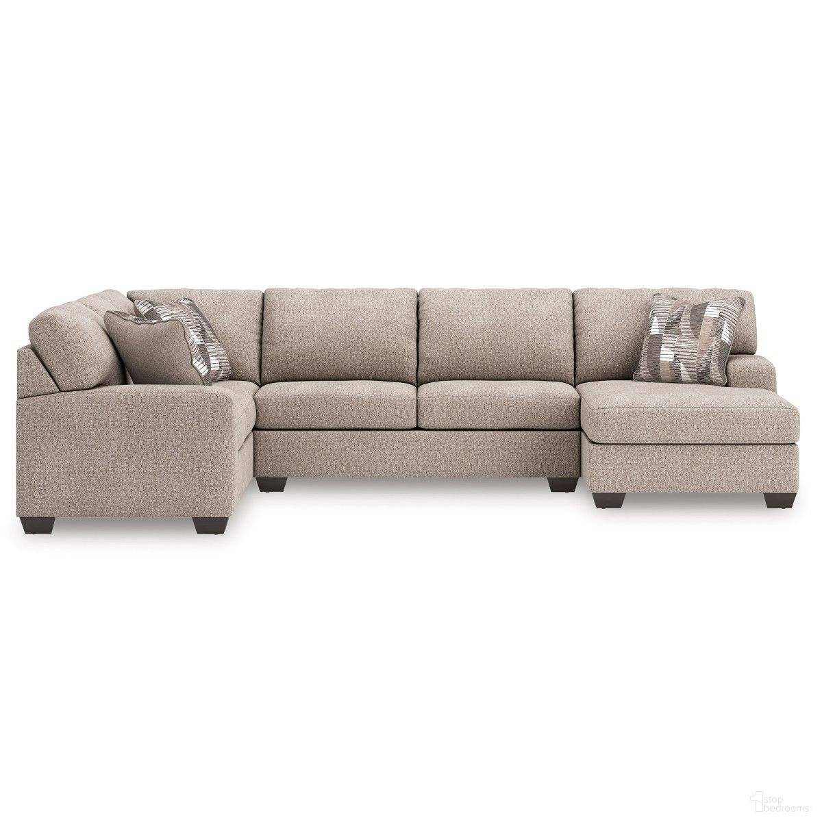 The appearance of Newellen 3-Piece RAF Sectional With Chaise In Hemp designed by Signature Design by Ashley in the modern / contemporary interior design. This hemp piece of furniture was selected by 1StopBedrooms from Newellen Collection to add a touch of cosiness and style into your home. Sku: 4840448;4840434;4840417. Material: Polyester. Layout: Sofa & Chaise. Orientation: RAF.