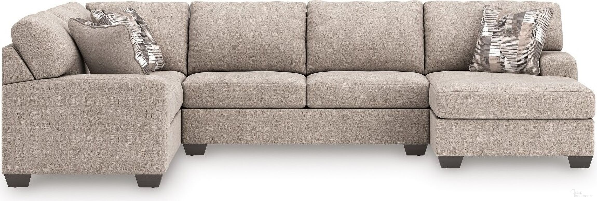 The appearance of Newellen 3-Piece RAF Sleeper Sectional With Chaise In Hemp designed by Signature Design by Ashley in the modern / contemporary interior design. This hemp piece of furniture was selected by 1StopBedrooms from Newellen Collection to add a touch of cosiness and style into your home. Sku: 4840448;4840471;4840417. Material: Polyester. Layout: Sofa & Chaise. Orientation: RAF.