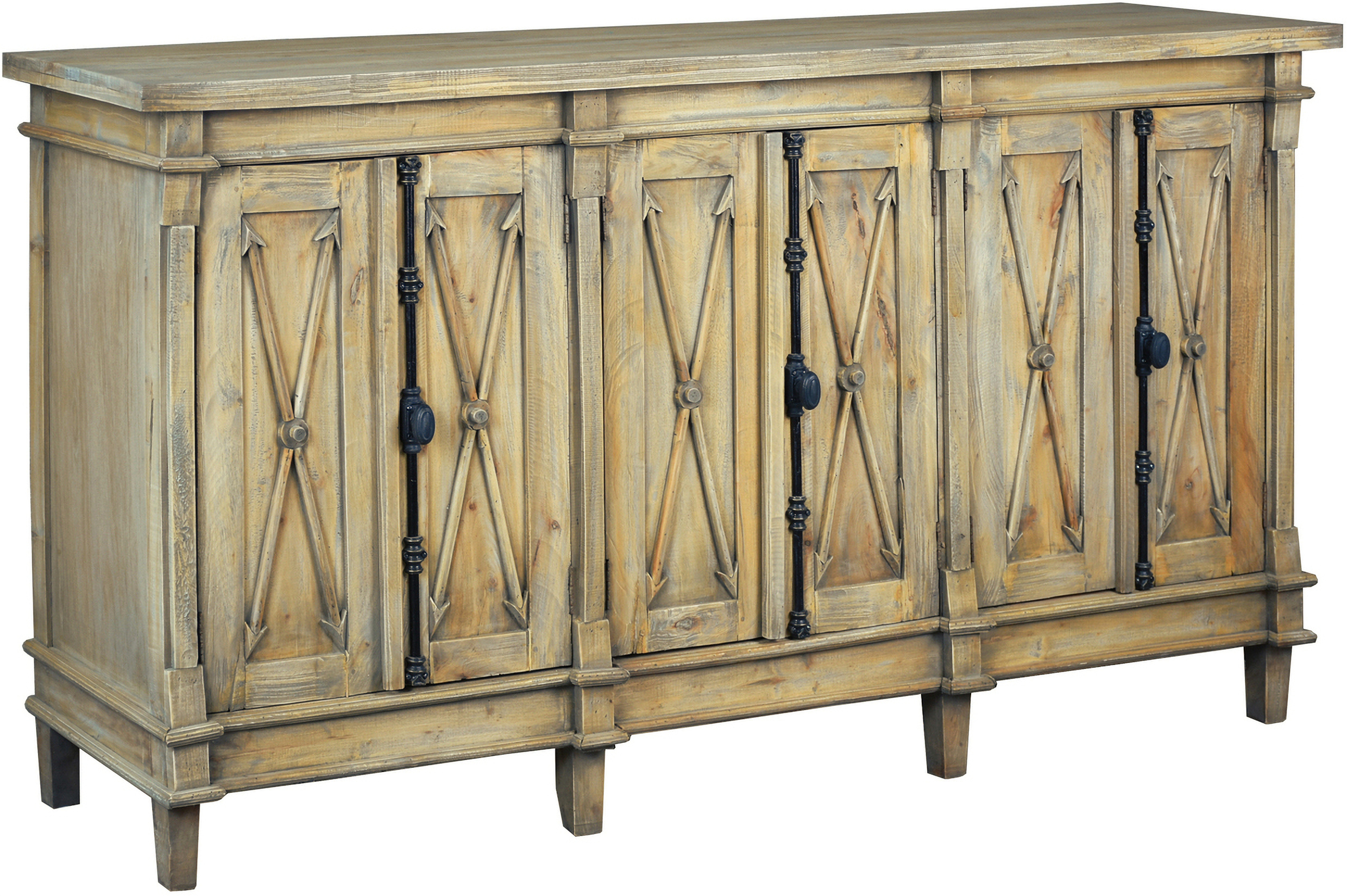 Shabby Chic Cottage 70 Inch Arrow Credenza In Brown by Sunset