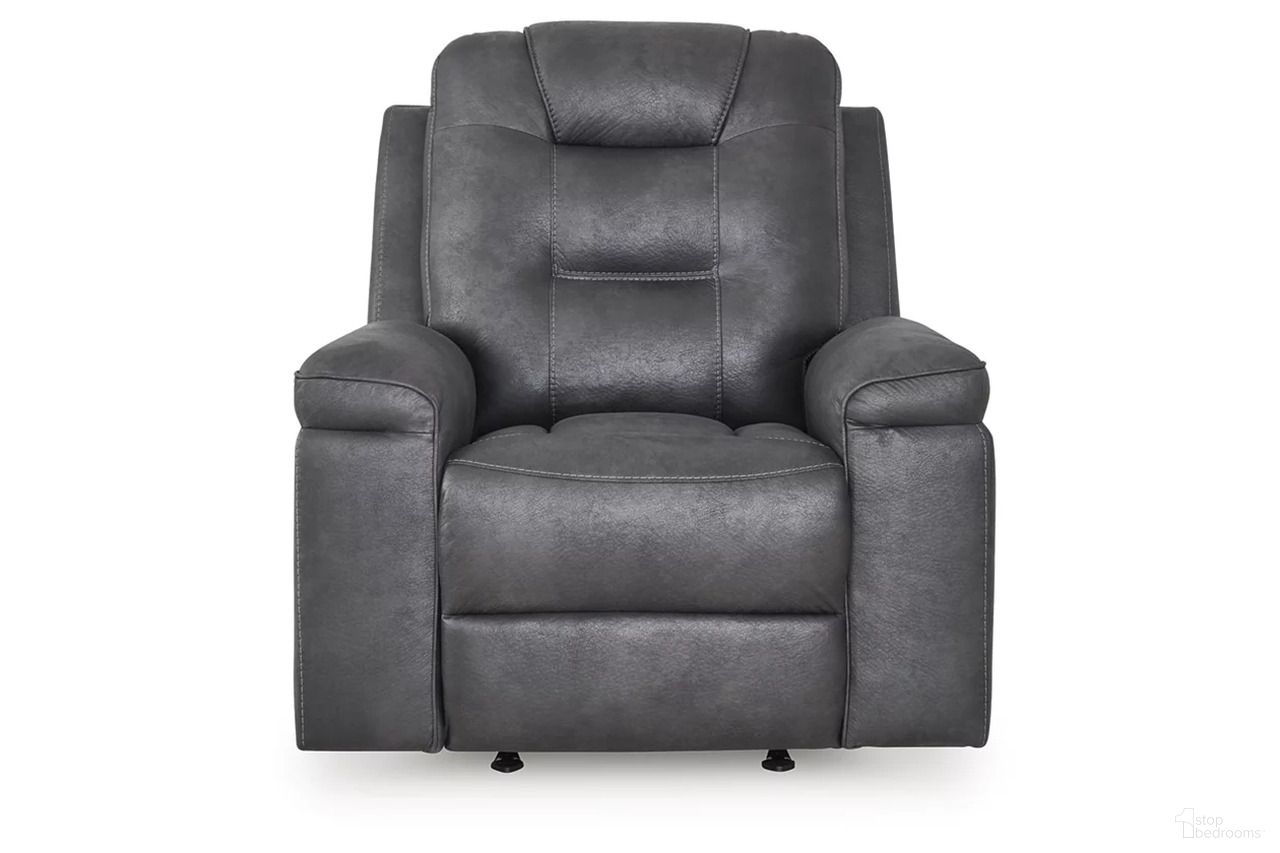 The appearance of Shadehille Recliner In Granite designed by Signature Design by Ashley in the modern / contemporary interior design. This granite piece of furniture was selected by 1StopBedrooms from Shadehille Collection to add a touch of cosiness and style into your home. Sku: NC6560525. Material: Fabric.
