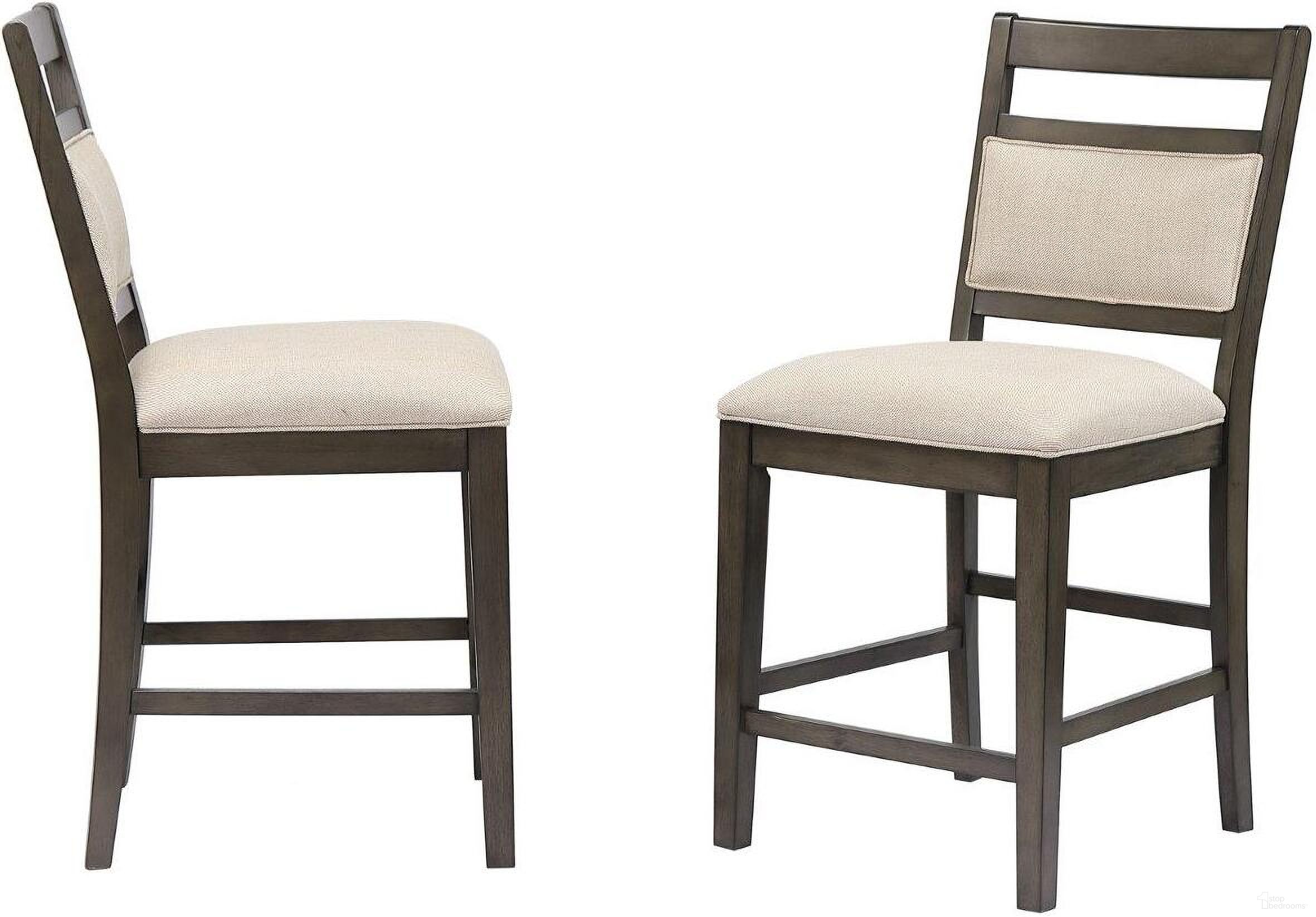 The appearance of Shades of Gray Fabric Back and Seat Upholstered Barstool designed by Sunset Trading in the modern / contemporary interior design. This distressed gray piece of furniture was selected by 1StopBedrooms from Shades Of Gray Collection to add a touch of cosiness and style into your home. Sku: DLU-EL-B90-2. Material: Wood.